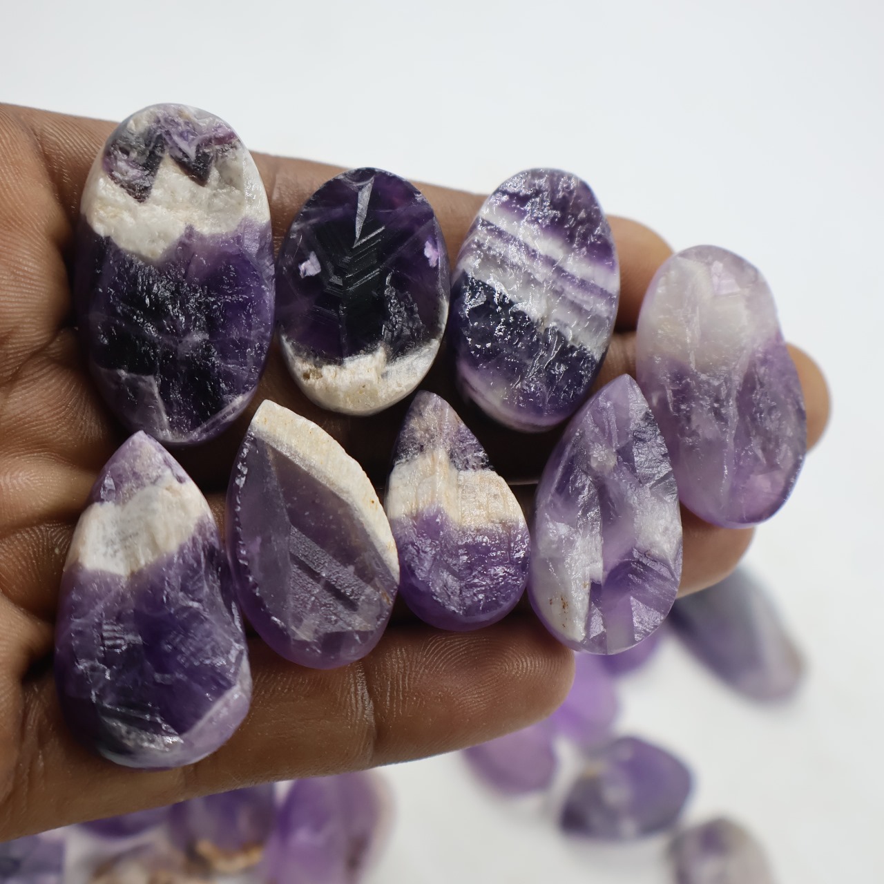 Natural Amethyst Lace druzy Mix Shape Gemstone (Cabochon )