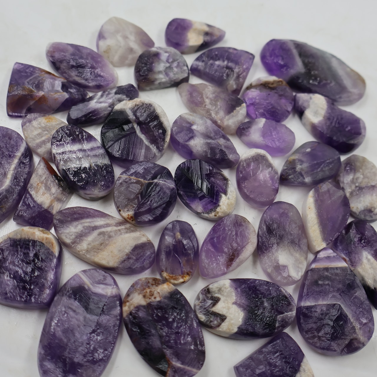 Natural Amethyst Lace druzy Mix Shape Gemstone (Cabochon )