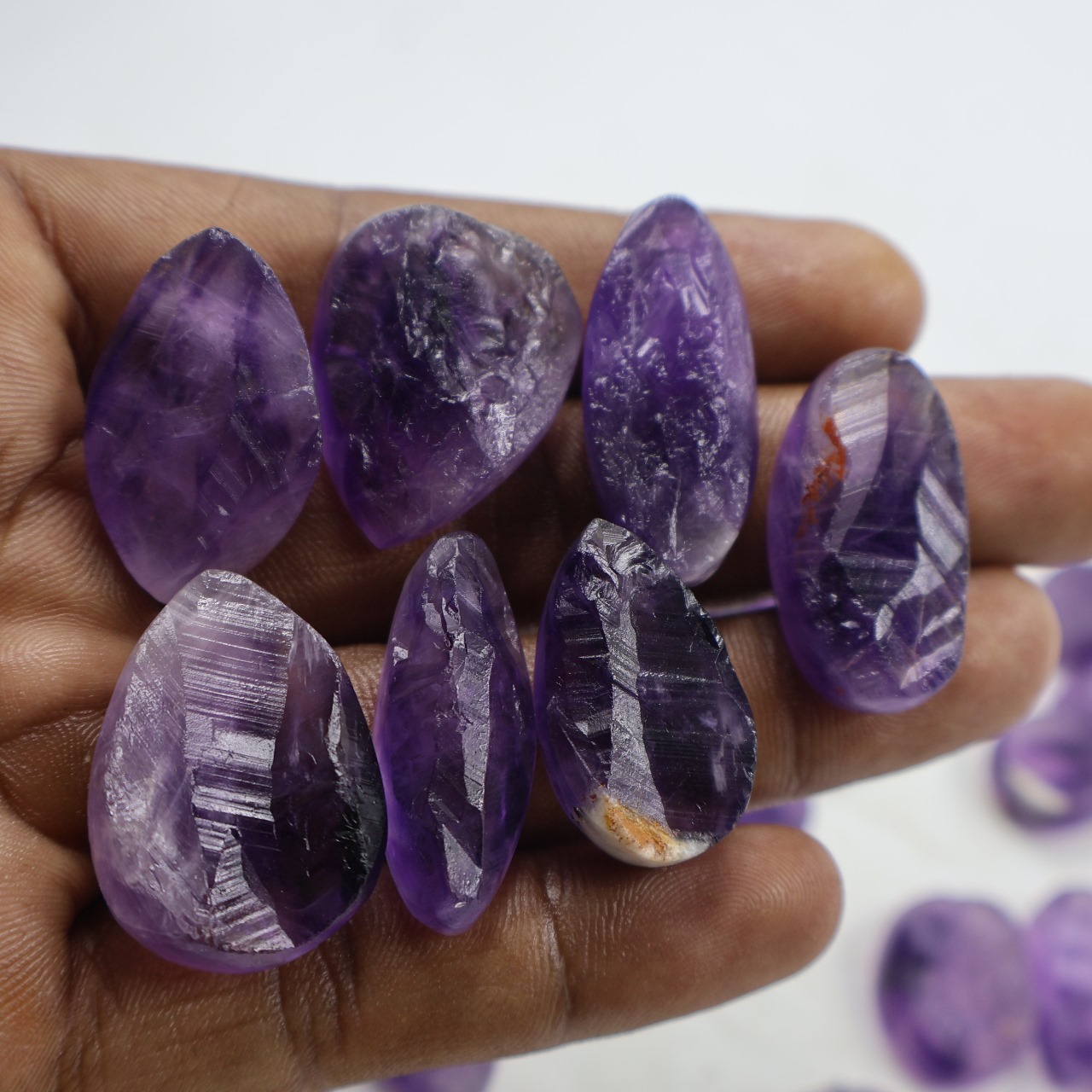 Natural Amethyst druzy Mix Shape Gemstone (Cabochon )