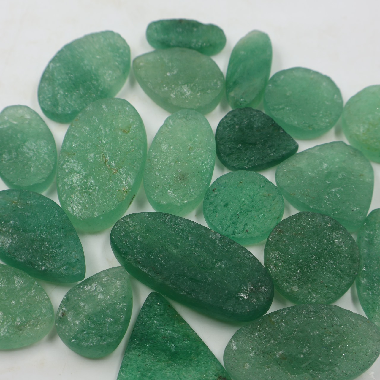 Natural Green Aventurine druzy Mix Shape Gemstone (Cabochon )