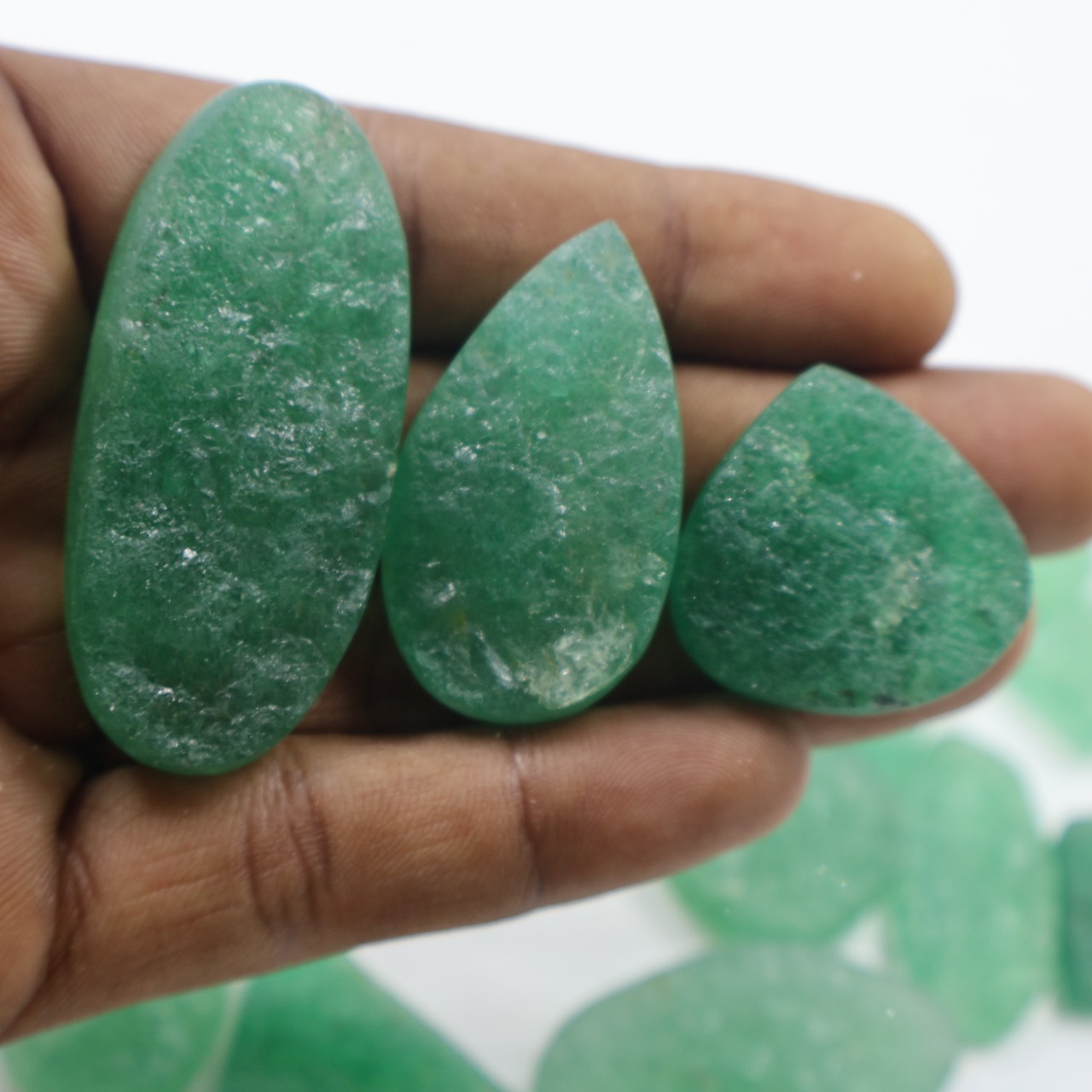 Natural Green Aventurine druzy Mix Shape Gemstone (Cabochon )