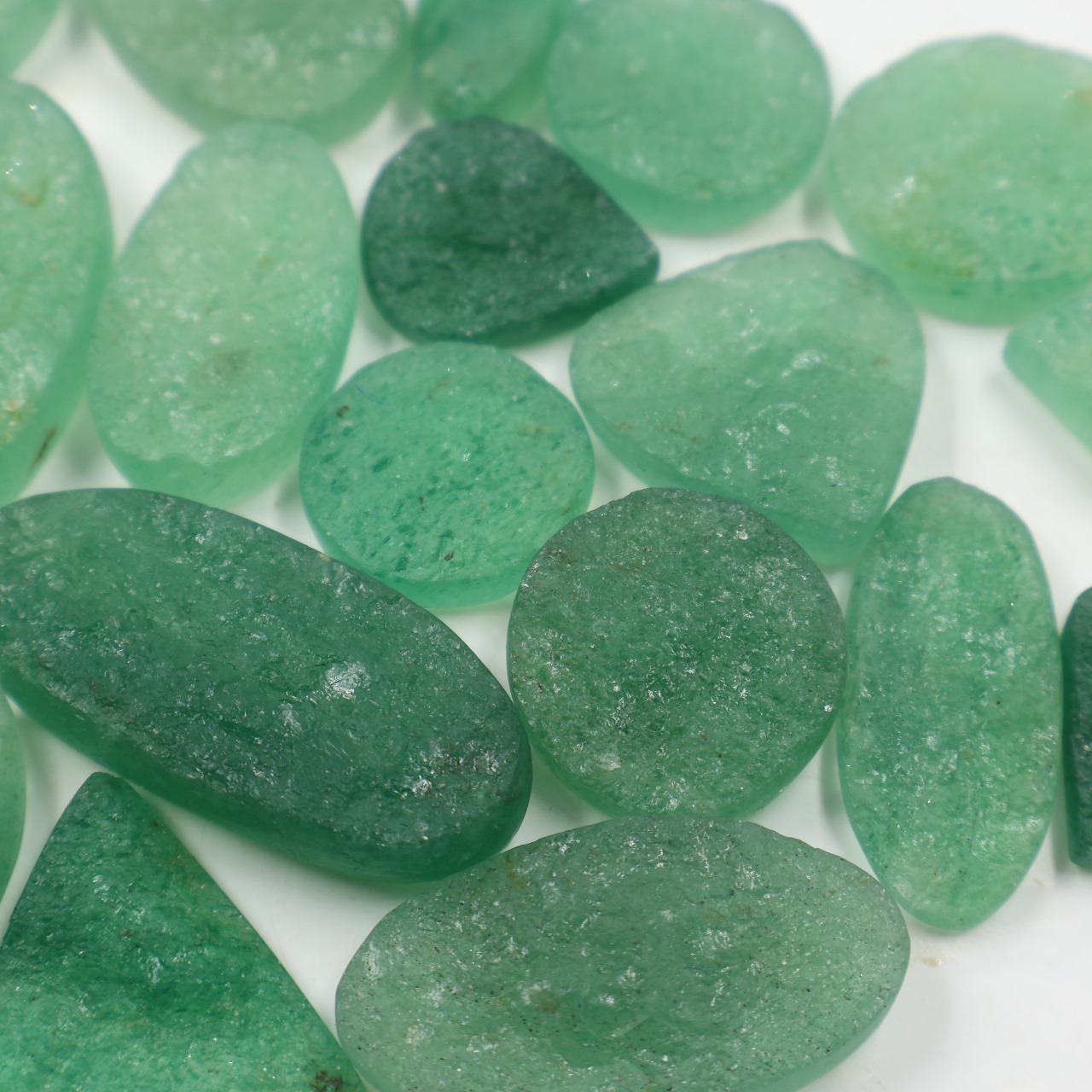 Natural Green Aventurine druzy Mix Shape Gemstone (Cabochon )