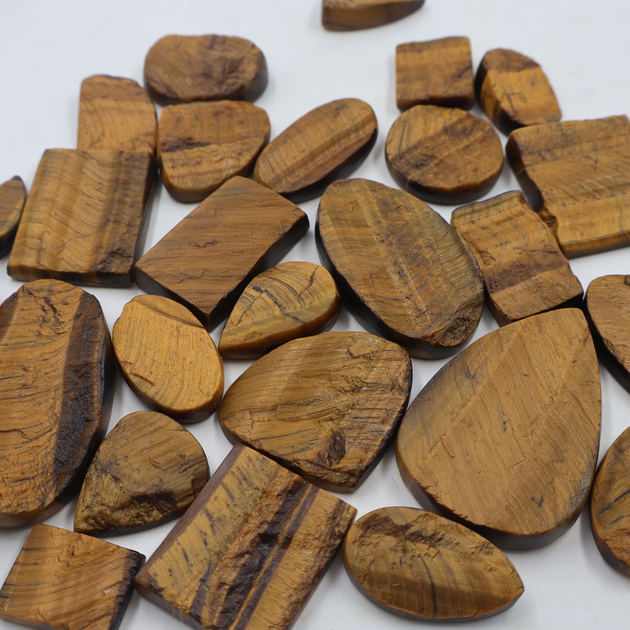 Natural Tiger eye druzy Mix Shape Gemstone (Cabochon )