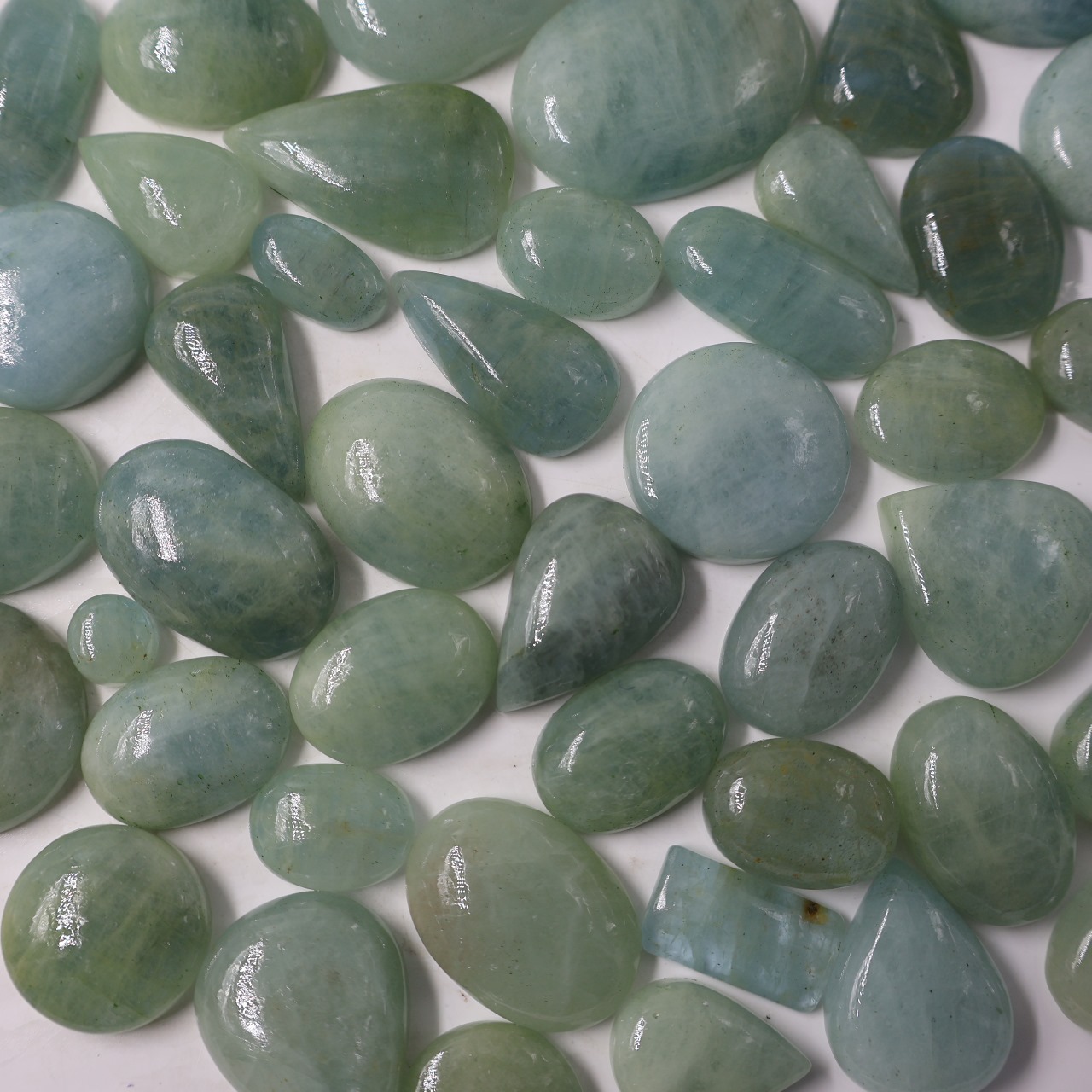 Natural Aquamarine  Mix Shape Gemstone (Cabochon )