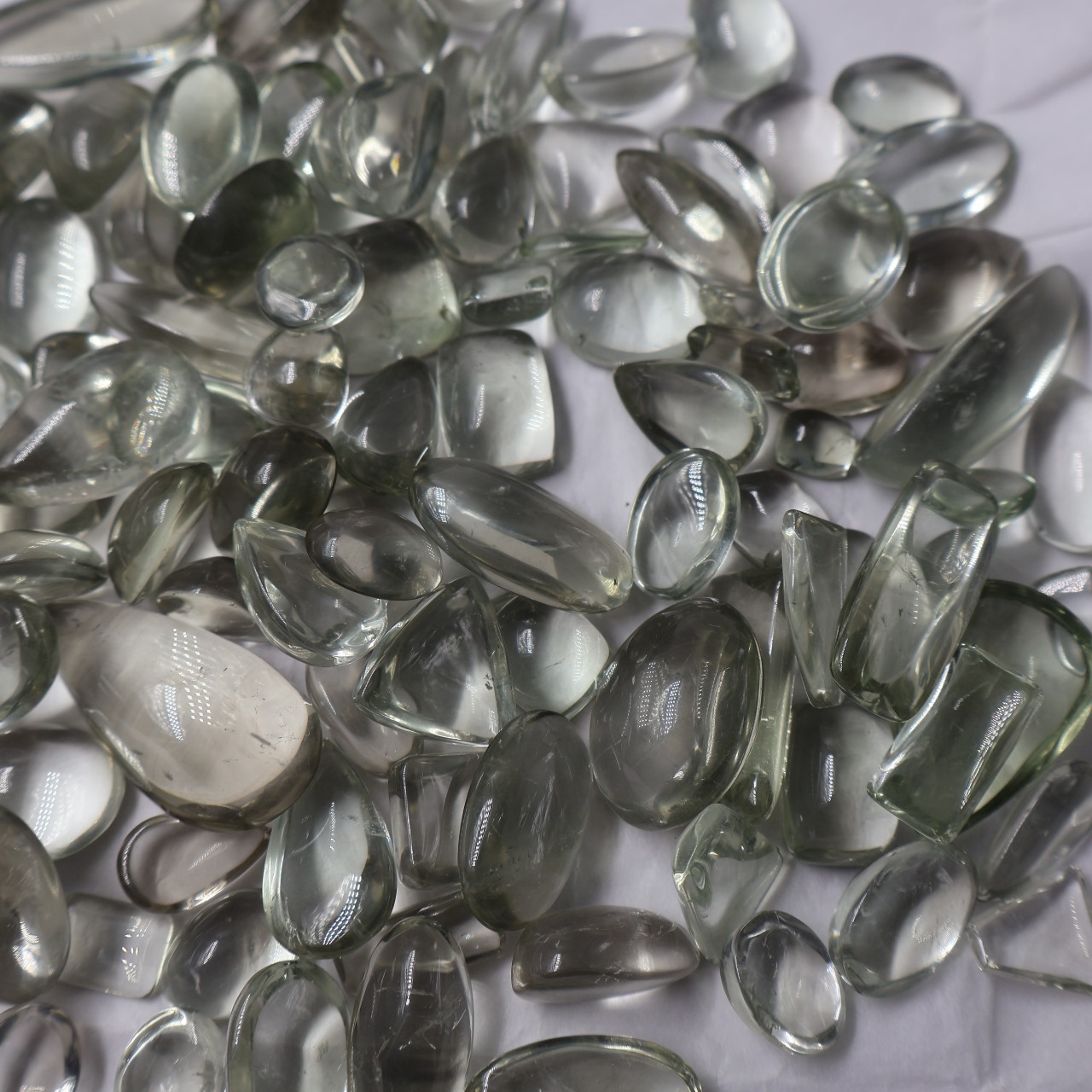 Natural Green Amethyst Mix Shape Gemstone (Cabochon )