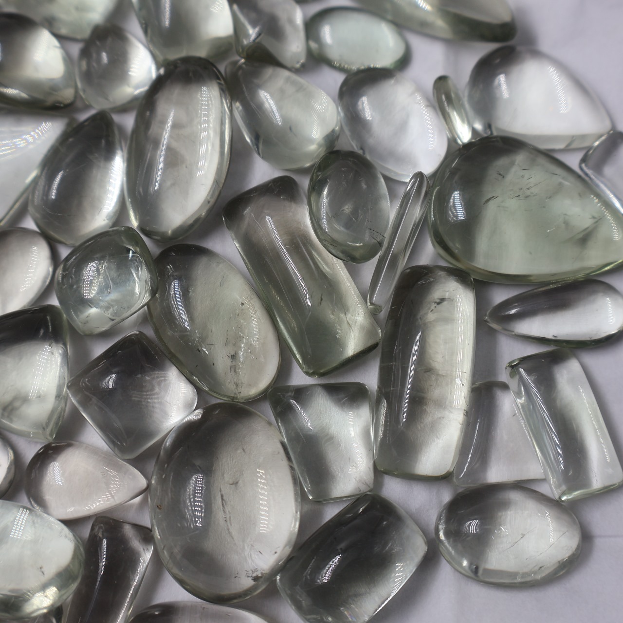 Natural Green Amethyst Mix Shape Gemstone (Cabochon )