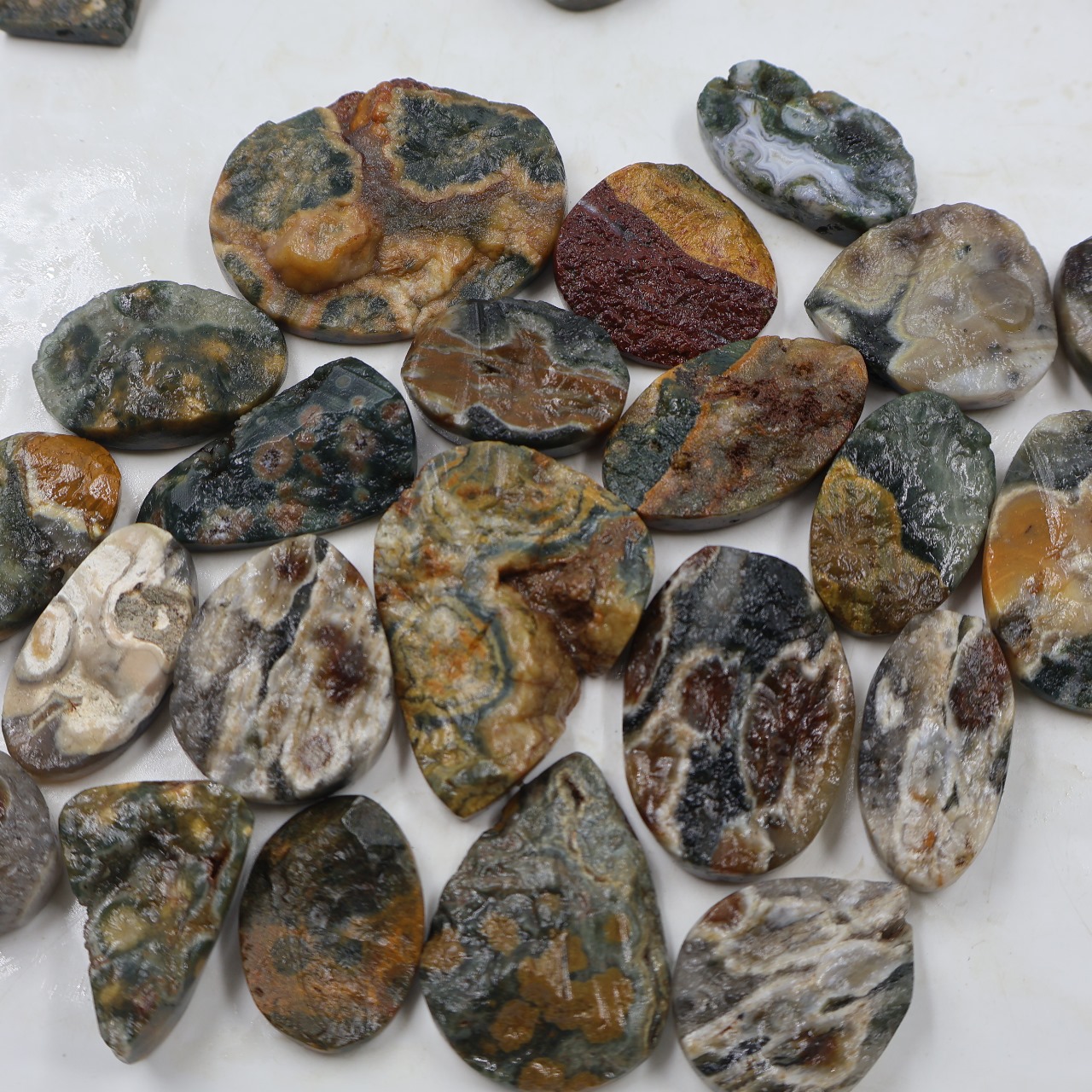Natural Ocean Jasper Druzy  Mix Shape Gemstone (Cabochon )