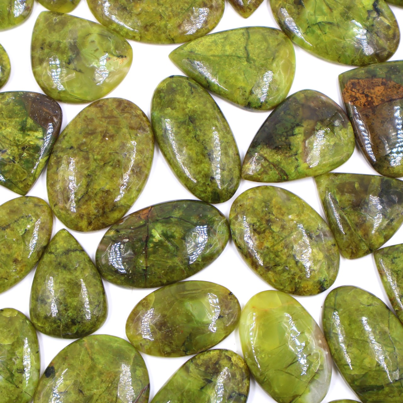 Natural Green Opal Mix Shape Gemstone (Cabochon )