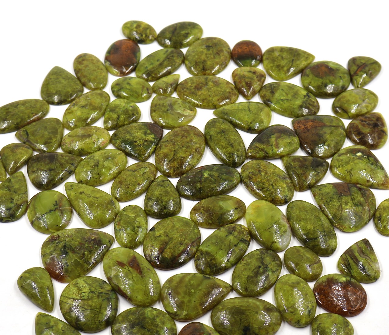 Natural Green Opal Mix Shape Gemstone (Cabochon )