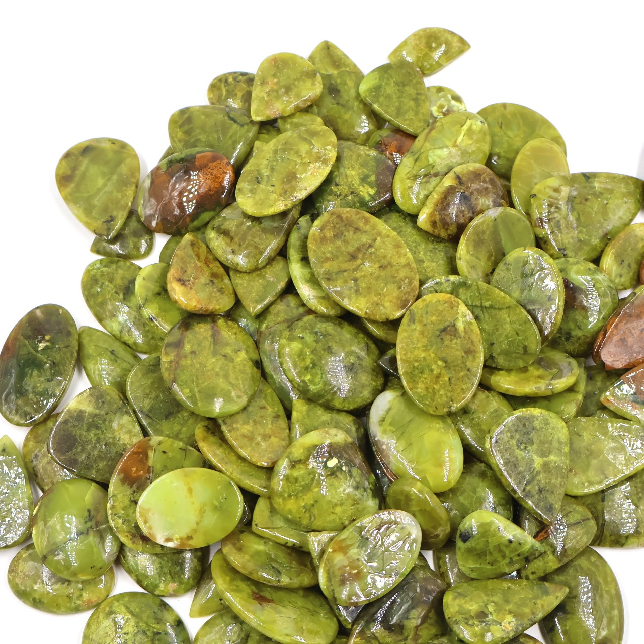 Natural Green Opal Mix Shape Gemstone (Cabochon )