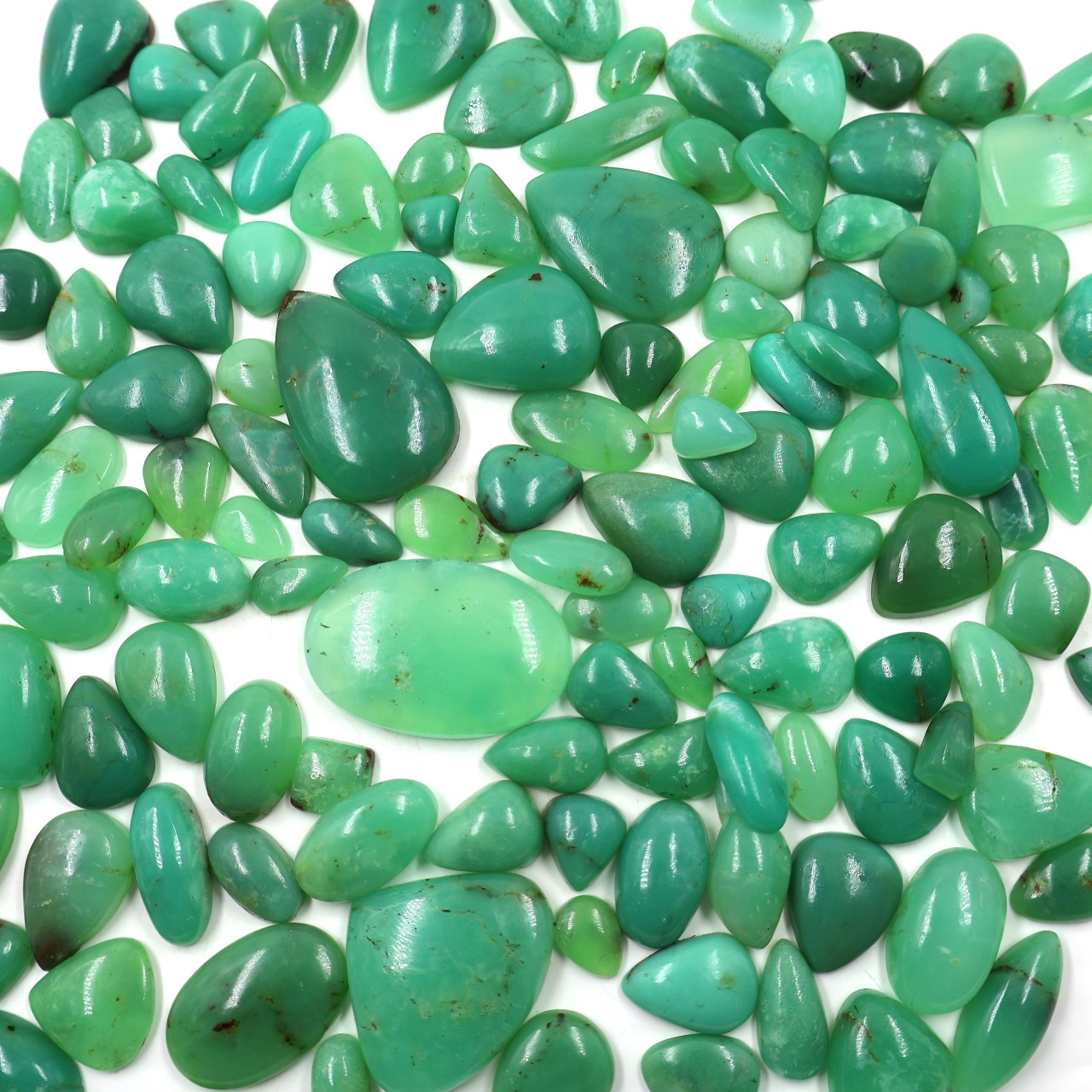 Natural Chrysoprase Mix Shape Gemstone (Cabochon )