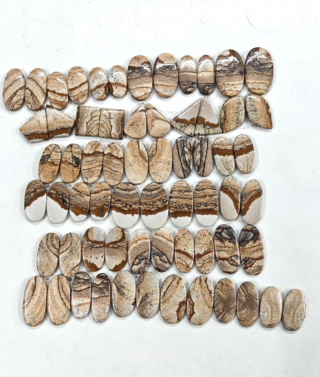 Natural Picture Jasper Pair Gemstone Mix Shape Wholesale lot