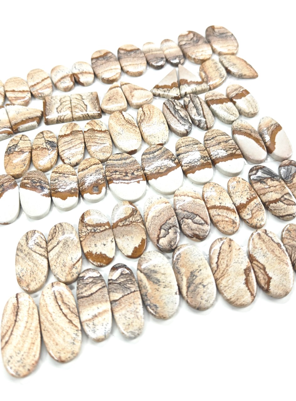 Natural Picture Jasper Pair Gemstone Mix Shape Wholesale lot