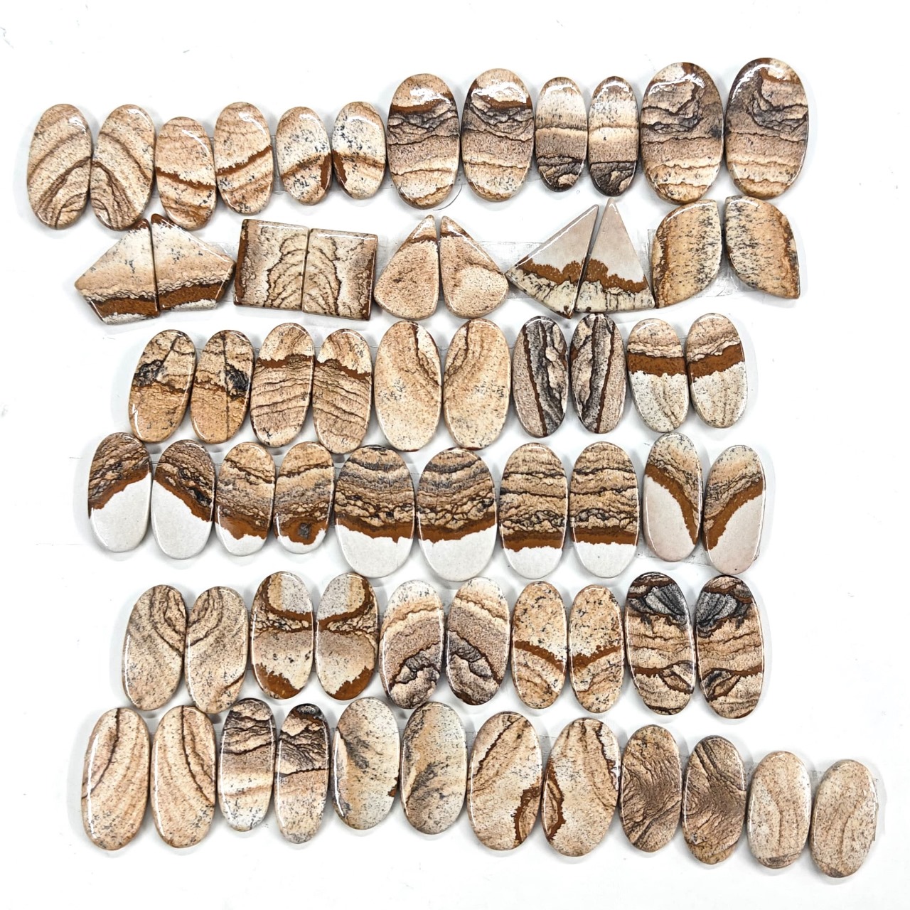 Natural Picture Jasper Pair Gemstone Mix Shape Wholesale lot