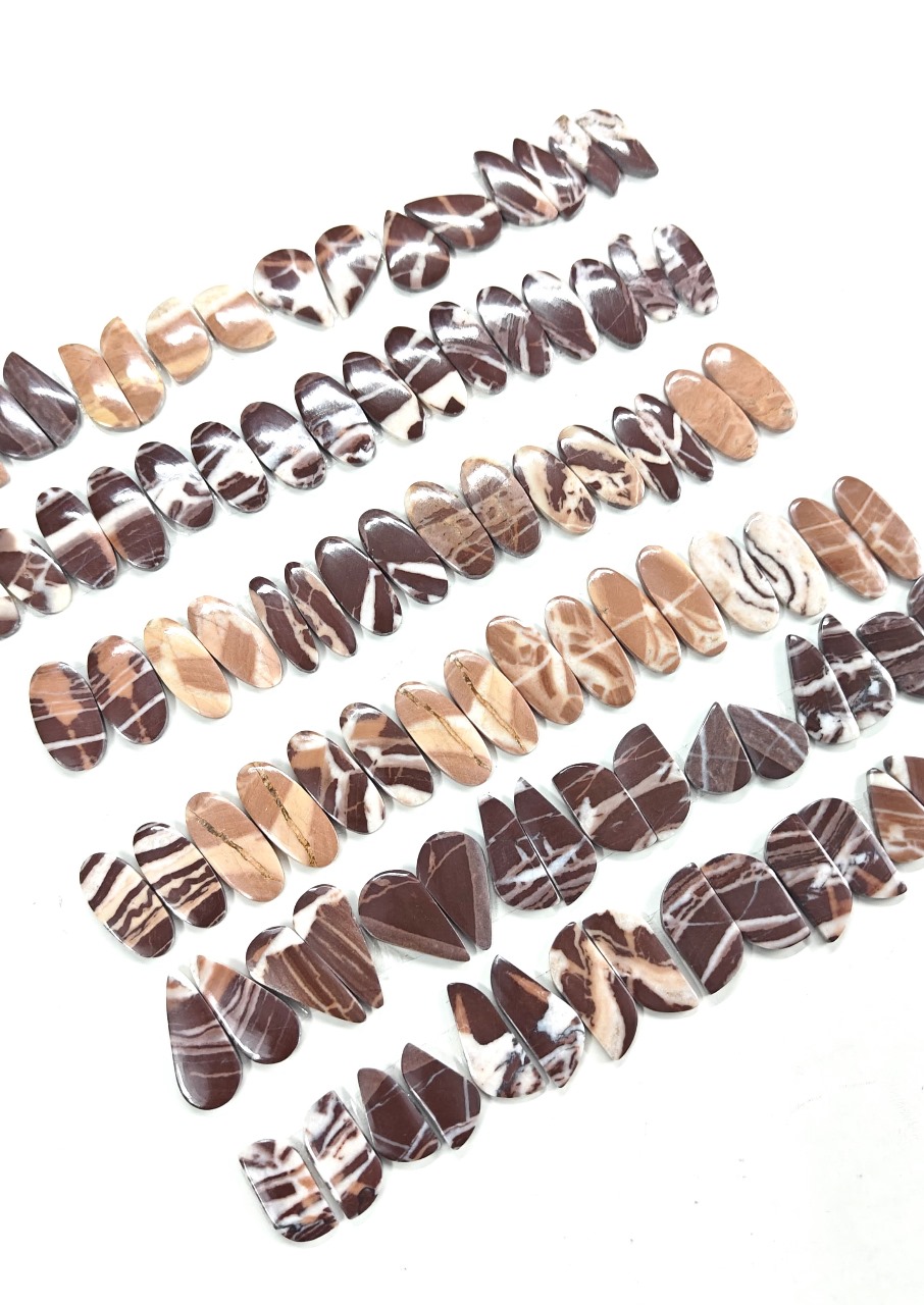 Natural Coffee Jasper Pairs Gemstone Mix Shape Wholesale lot