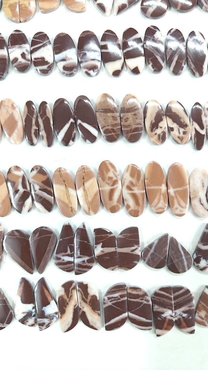 Natural Coffee Jasper Pairs Gemstone Mix Shape Wholesale lot