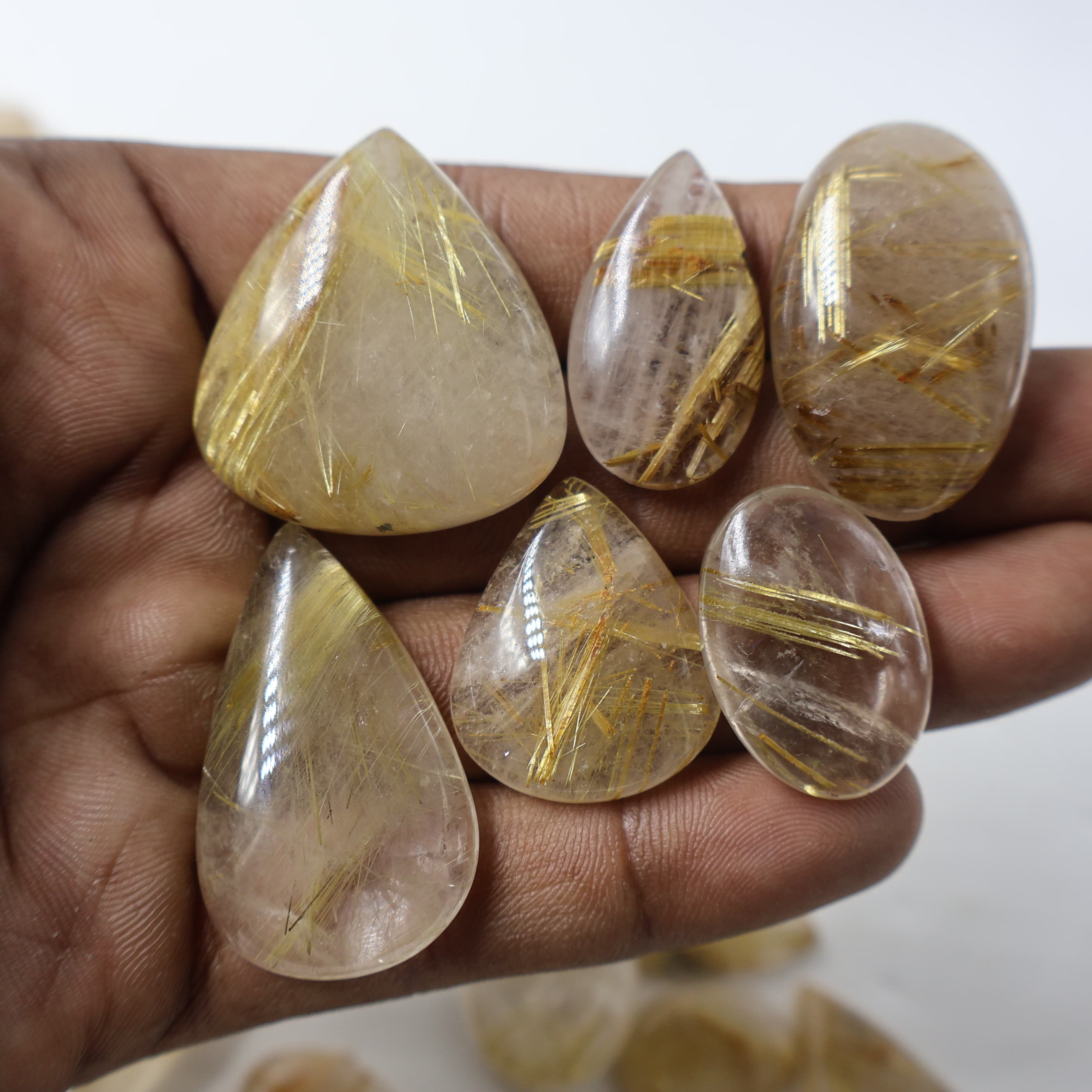 Natural Golden Rutile Gemstone Mix Shape Wholesale lot