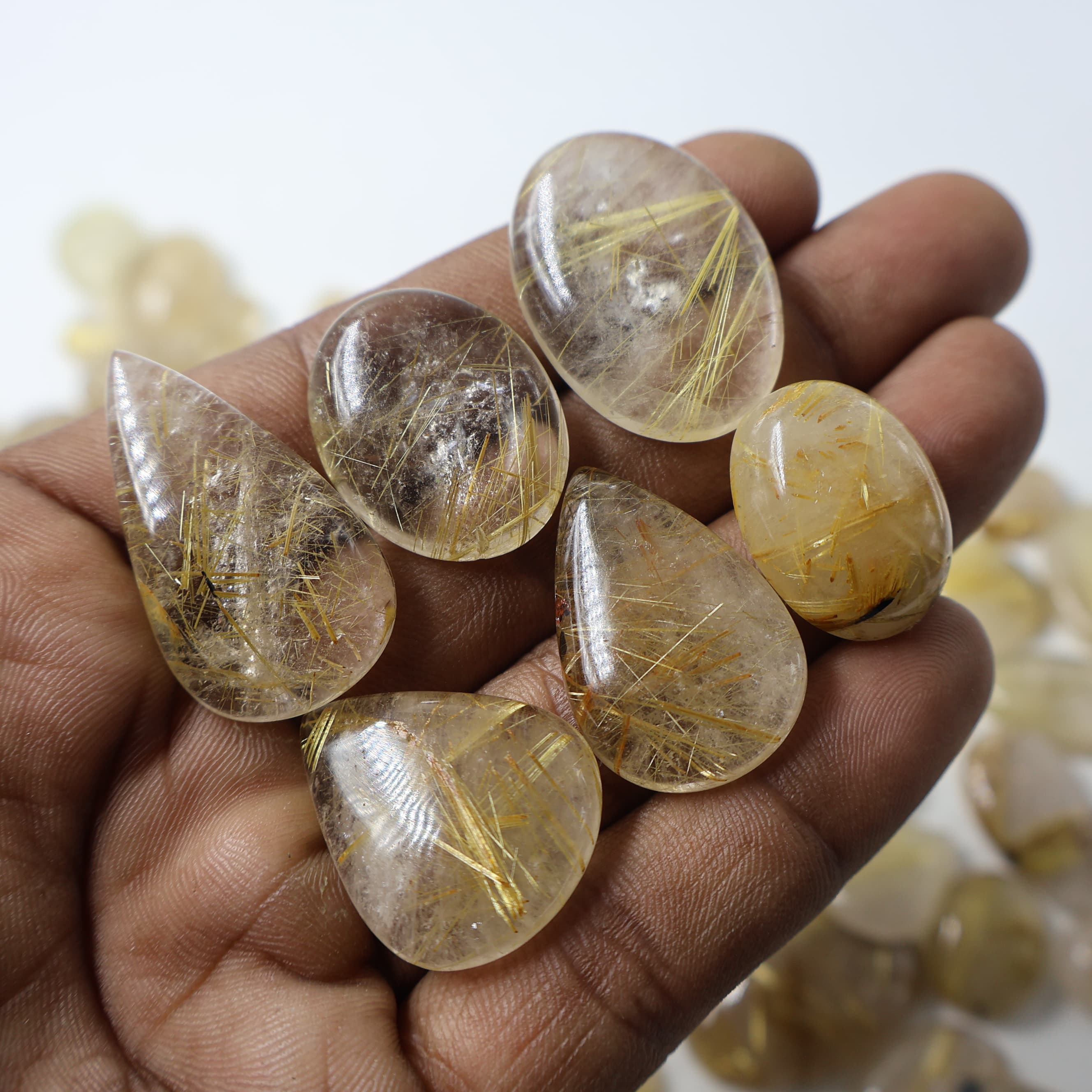 Natural Golden Rutile Gemstone Mix Shape Wholesale lot