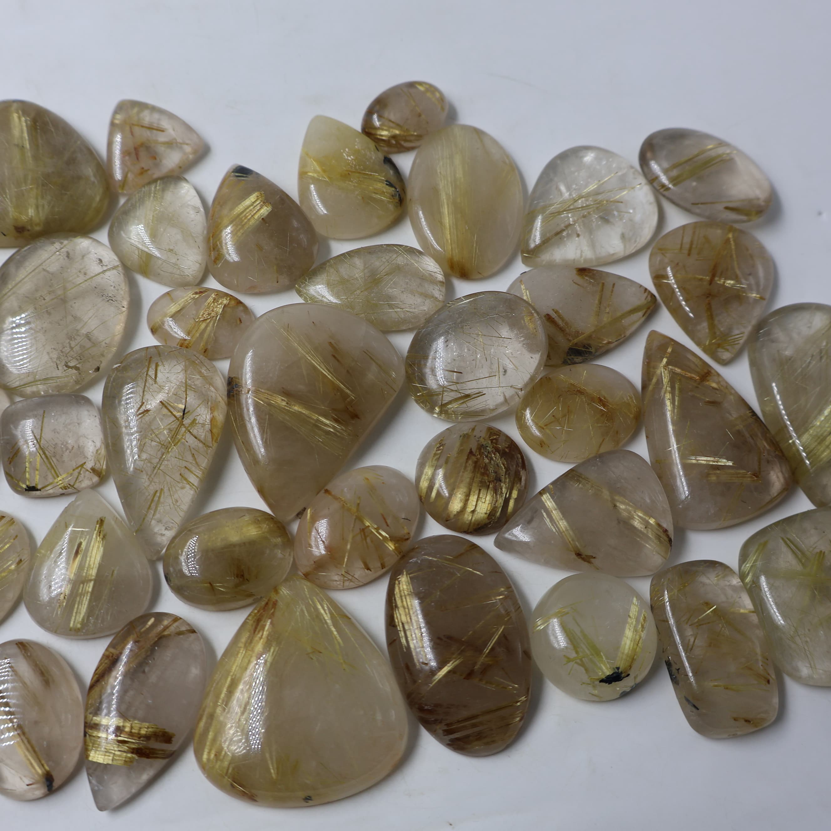 Natural Golden Rutile Gemstone Mix Shape Wholesale lot