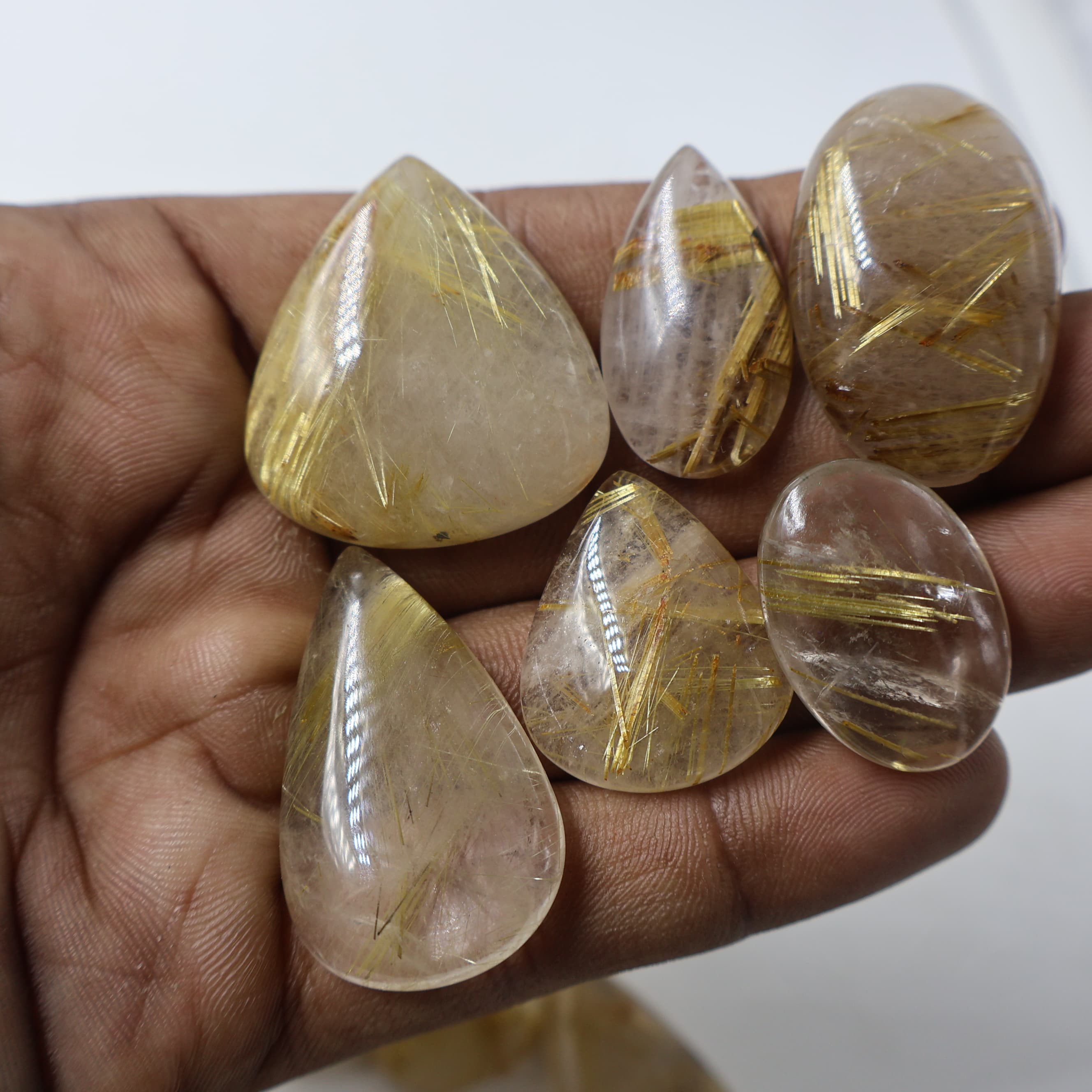 Natural Golden Rutile Gemstone Mix Shape Wholesale lot