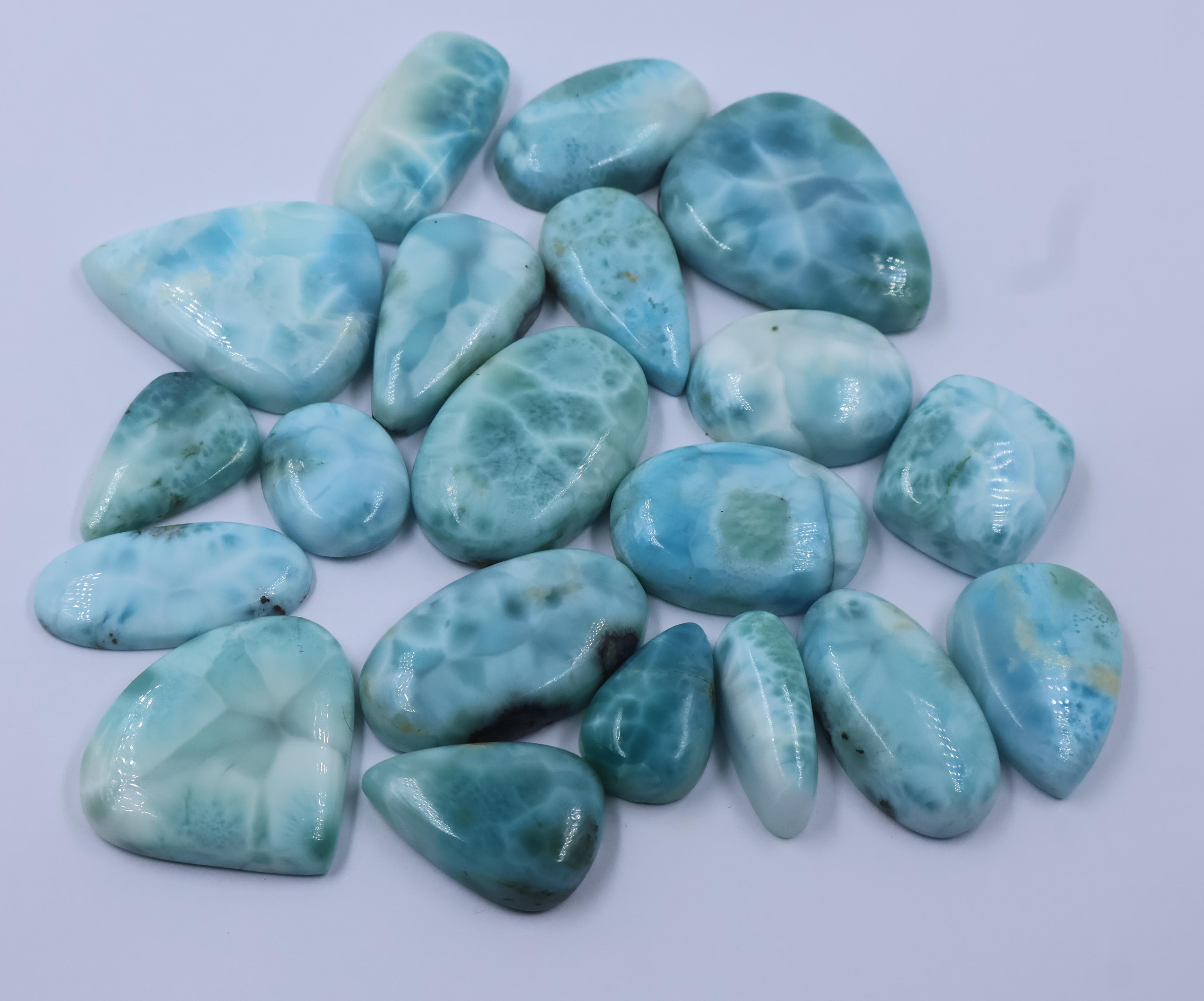 Natural Larimar Mix Shape Gemstone (Cabochon ) Larimar 
