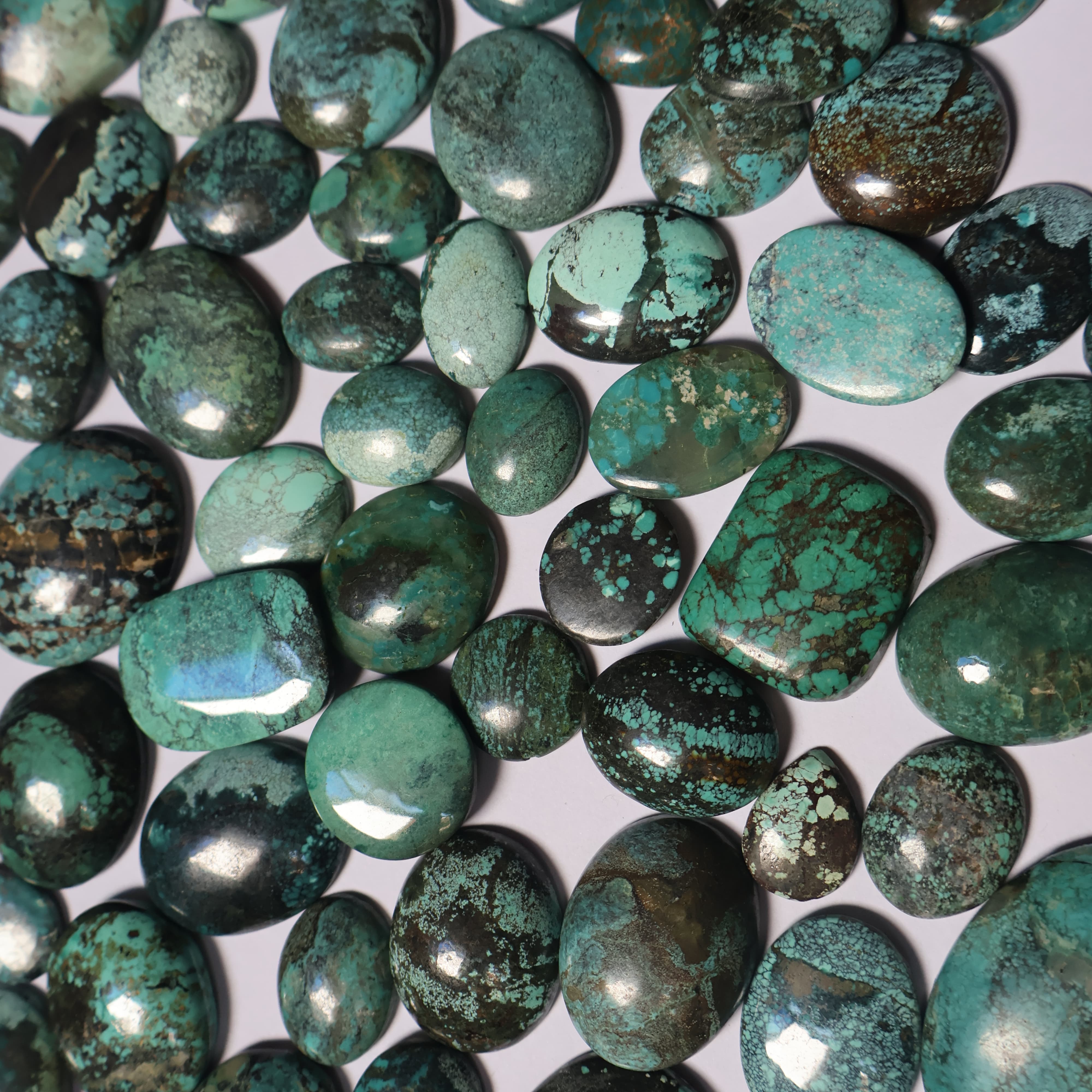 Natural Green Tibbati turquoise Mix Shape -Size Gemstone (Cabochon ) turquoise 