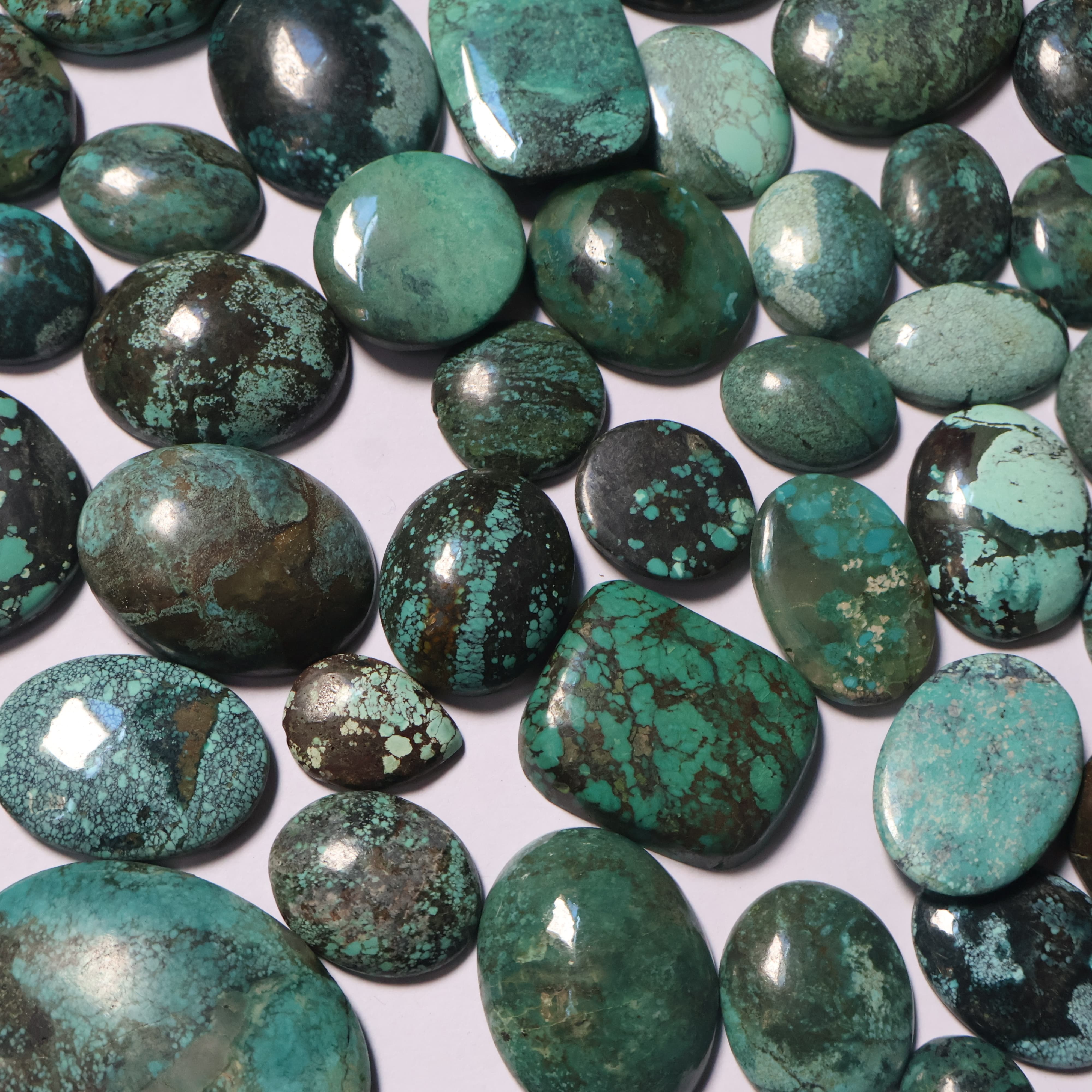 Natural Green Tibbati turquoise Mix Shape -Size Gemstone (Cabochon ) turquoise 