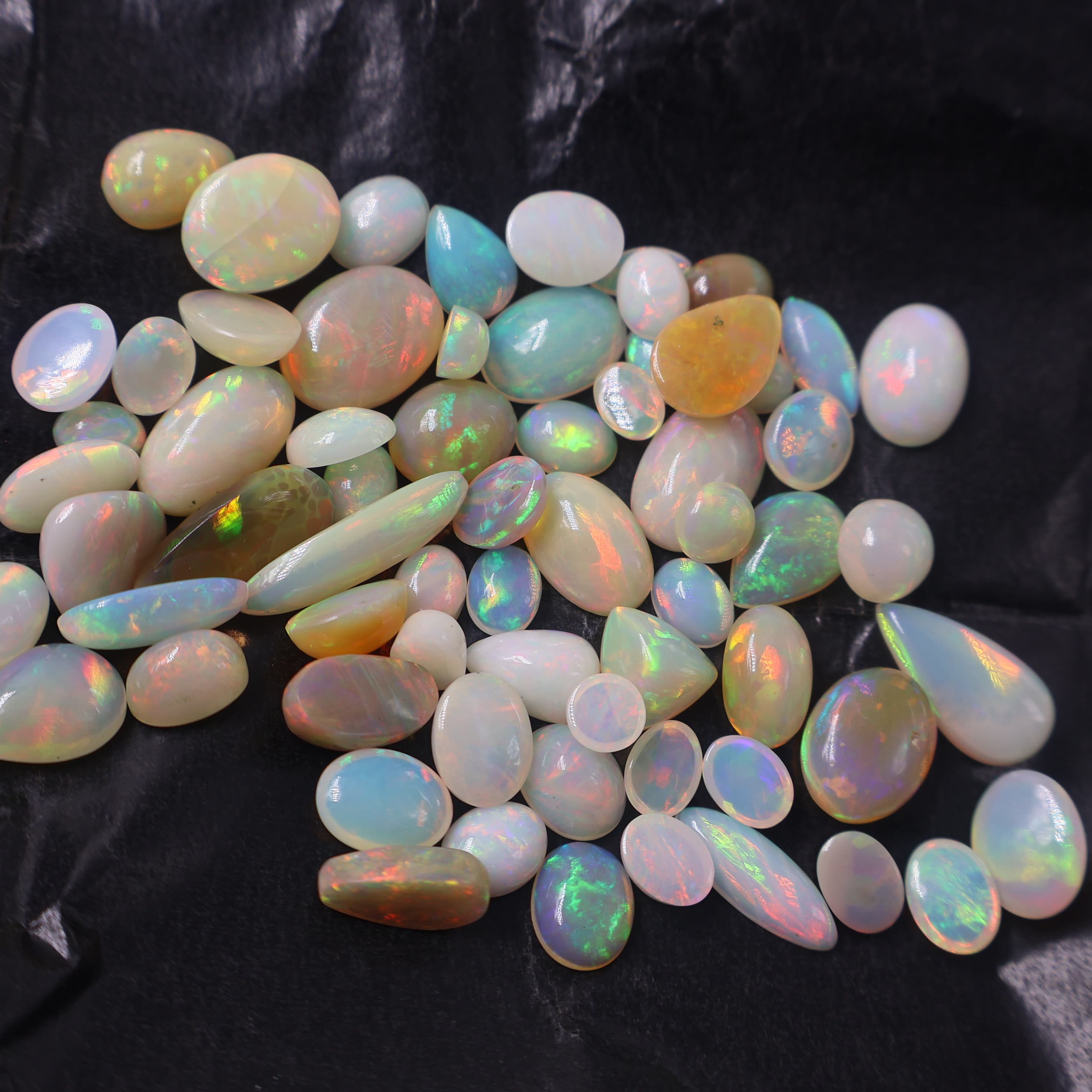 Natural Ethopian Opal Mix Shape -Size Gemstone (Cabochon ) Opal 
