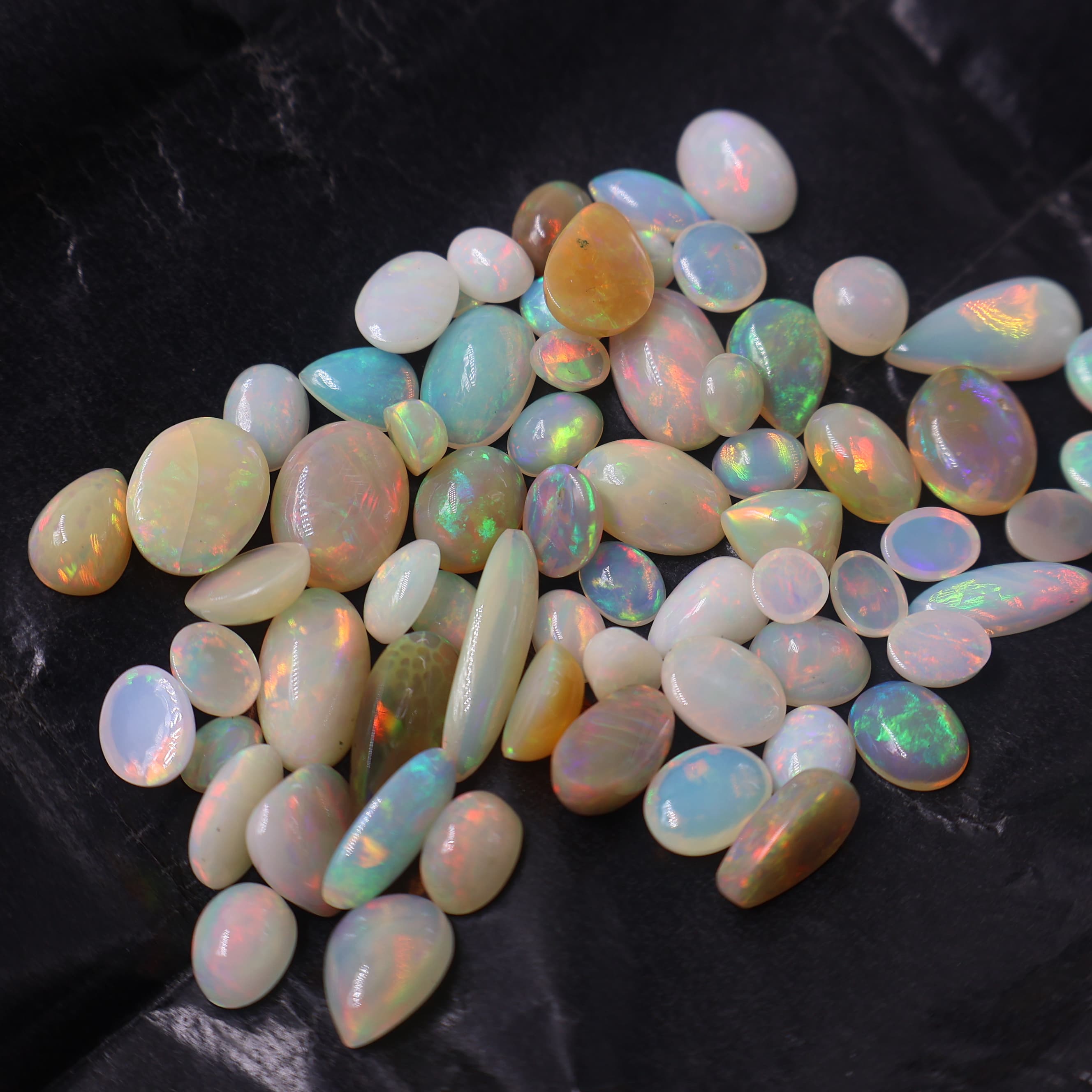Natural Ethopian Opal Mix Shape -Size Gemstone (Cabochon ) Opal 