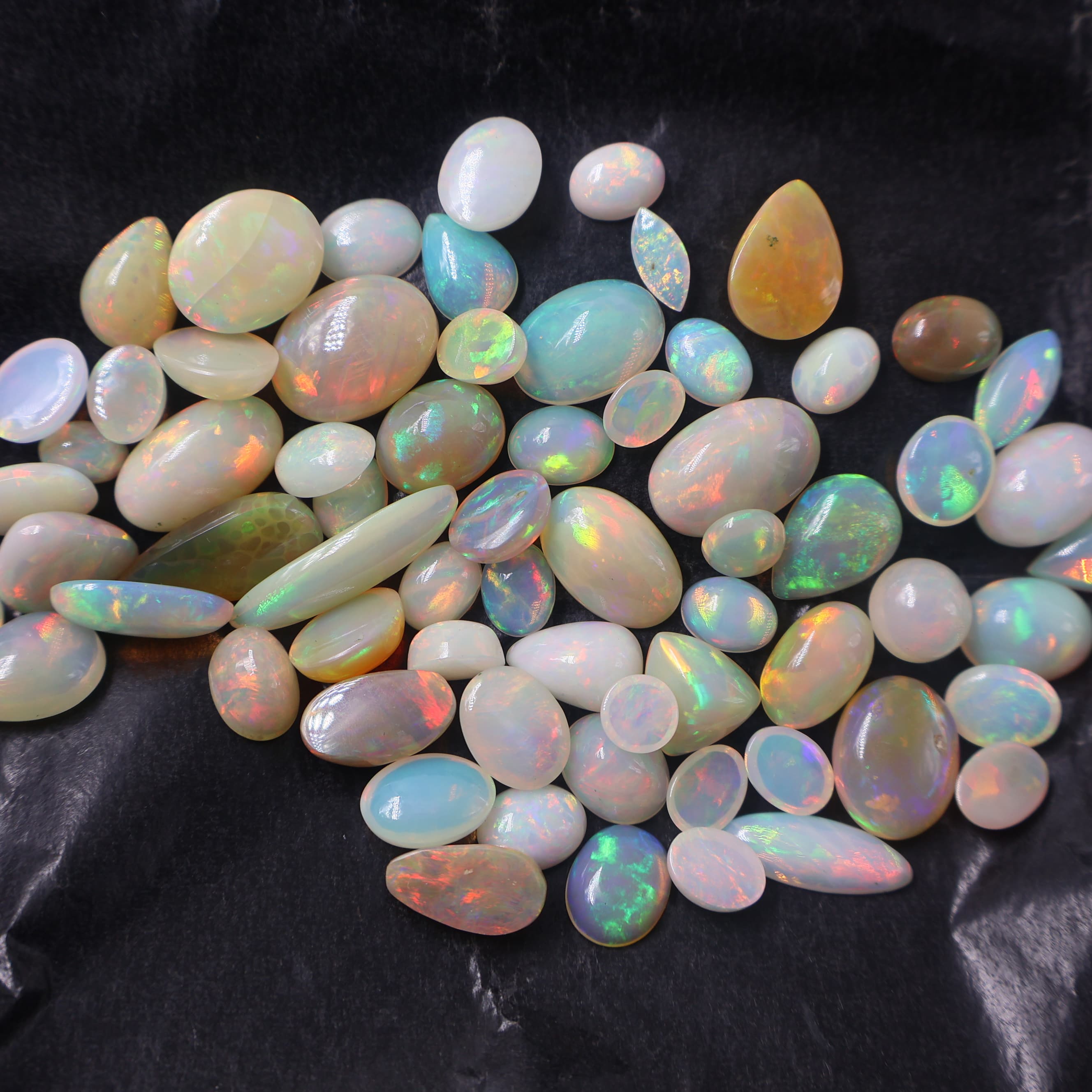 Natural Ethopian Opal Mix Shape -Size Gemstone (Cabochon ) Opal 