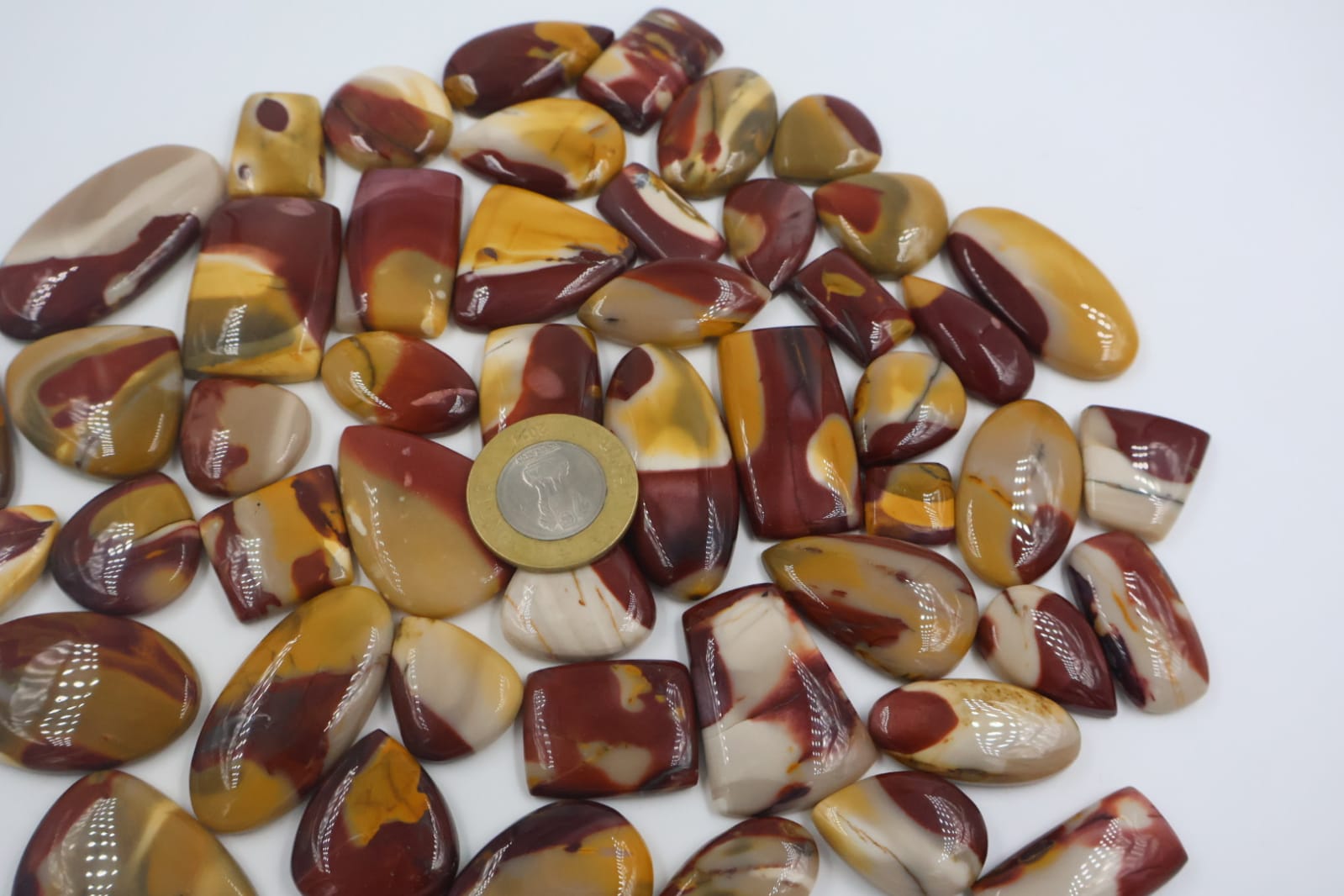 Natural Mookite Jasper Mix Shape -Size Gemstone (Cabochon ) Mookite Jasper 
