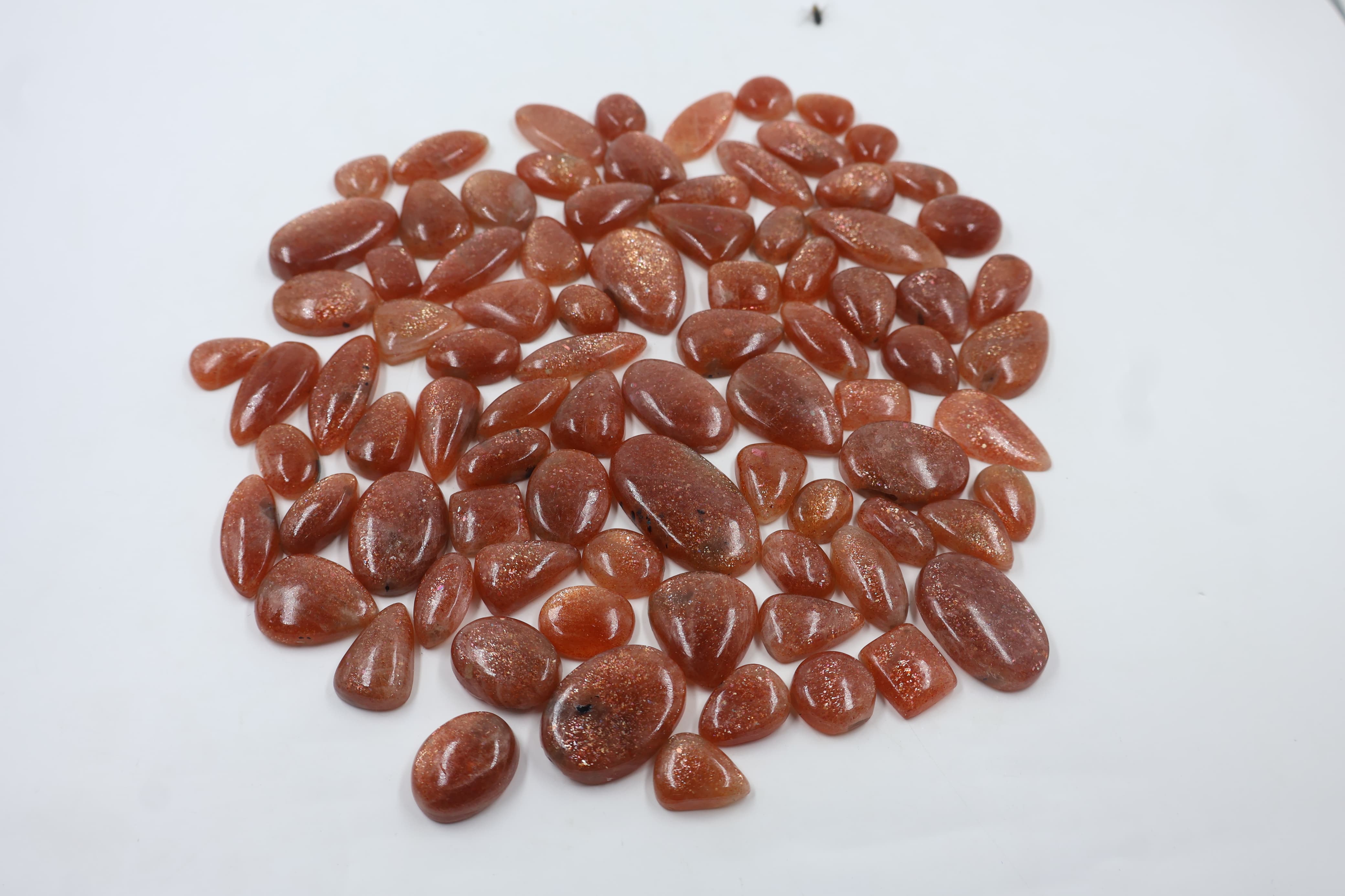 Natural Sunstone  Mix Shape -Size Gemstone (Cabochon ) Sunstone  