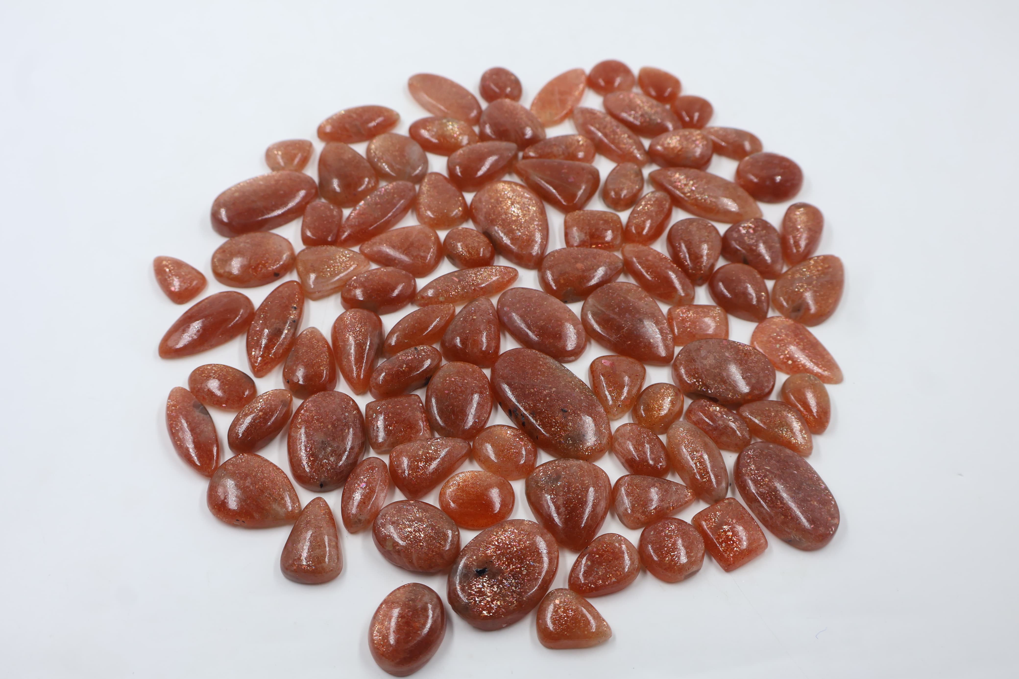 Natural Sunstone  Mix Shape -Size Gemstone (Cabochon ) Sunstone  