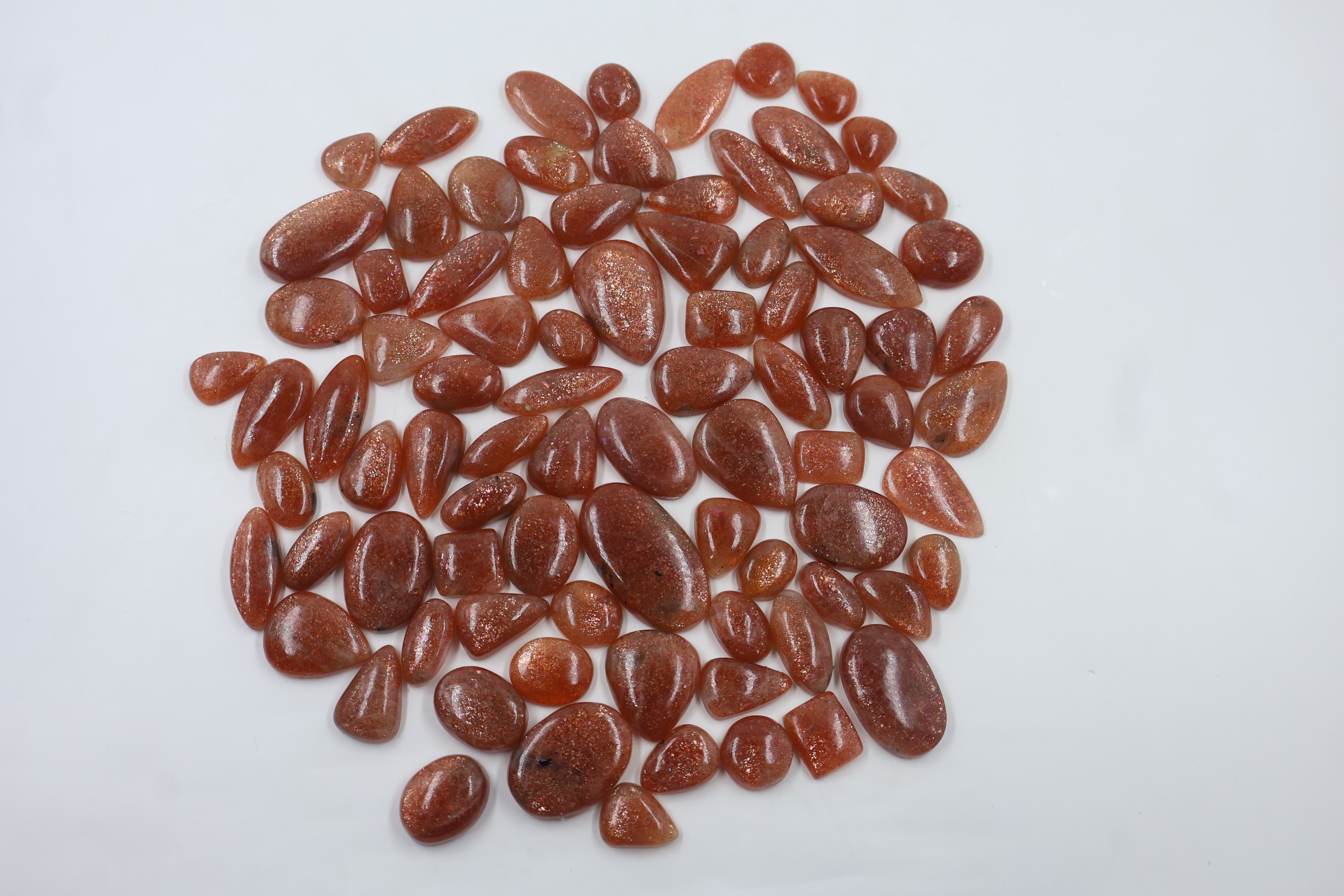 Natural Sunstone  Mix Shape -Size Gemstone (Cabochon ) Sunstone  