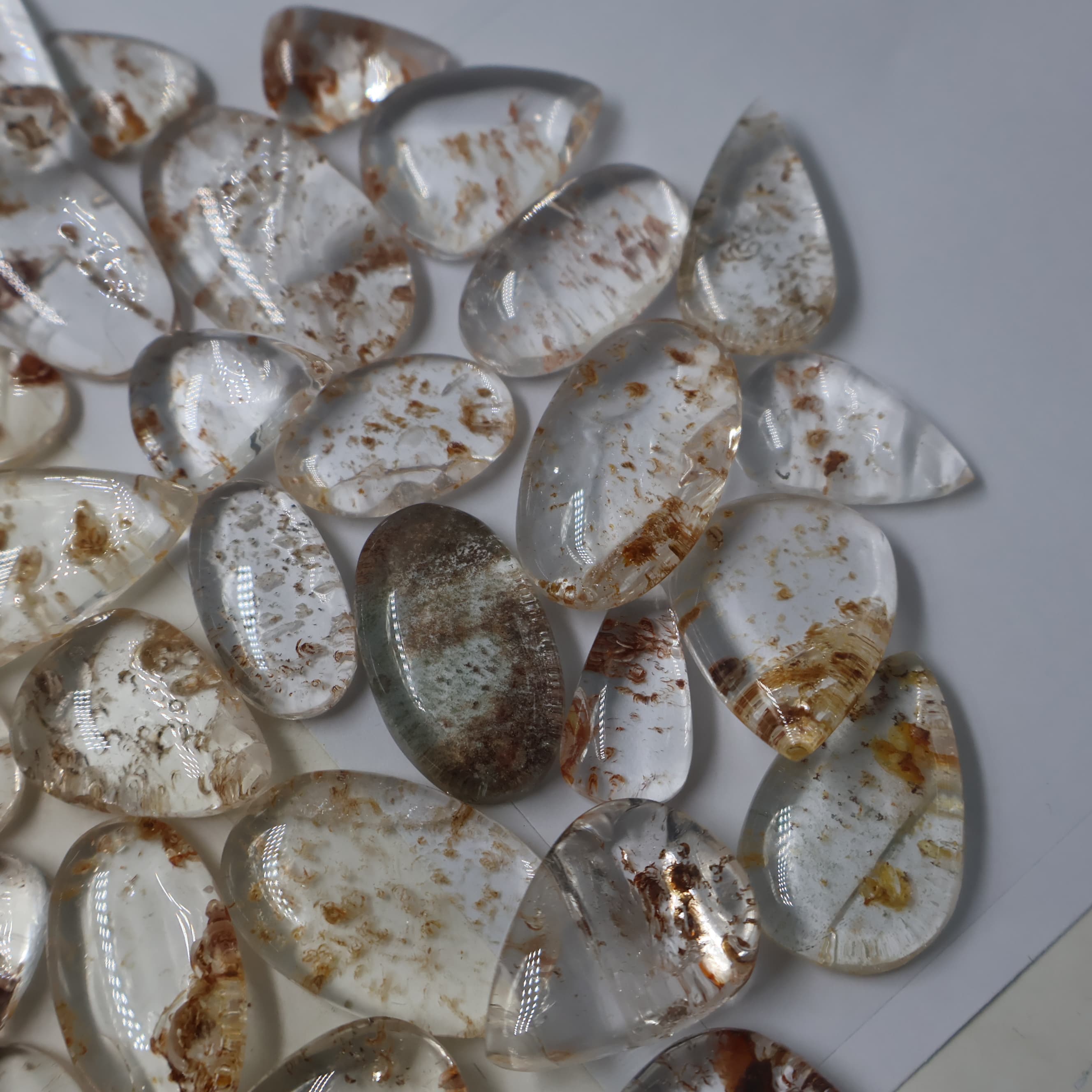 Natural Garden Quartz Mix Shape -Size Gemstone (Cabochon ) Garden Quartz