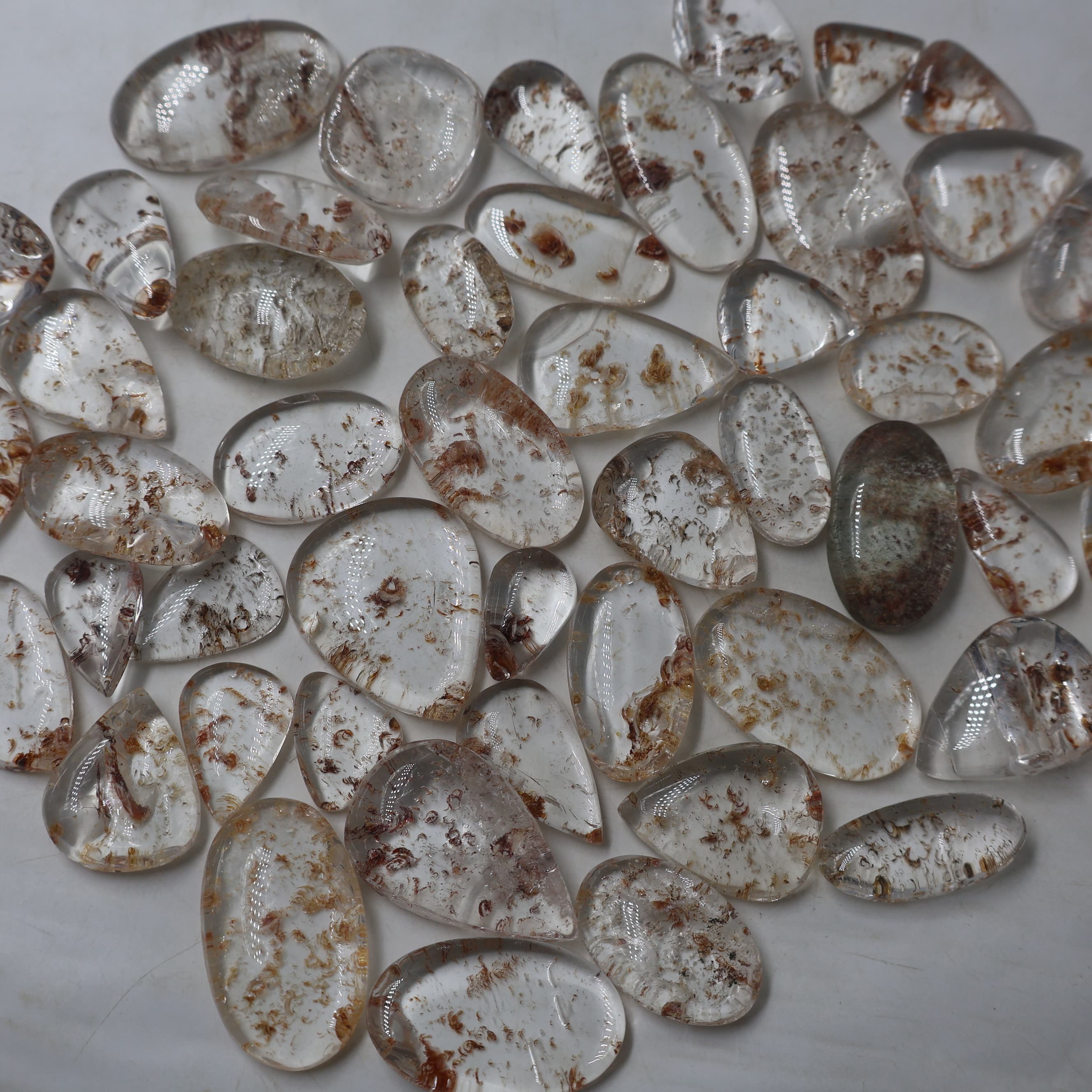 Natural Garden Quartz Mix Shape -Size Gemstone (Cabochon ) Garden Quartz