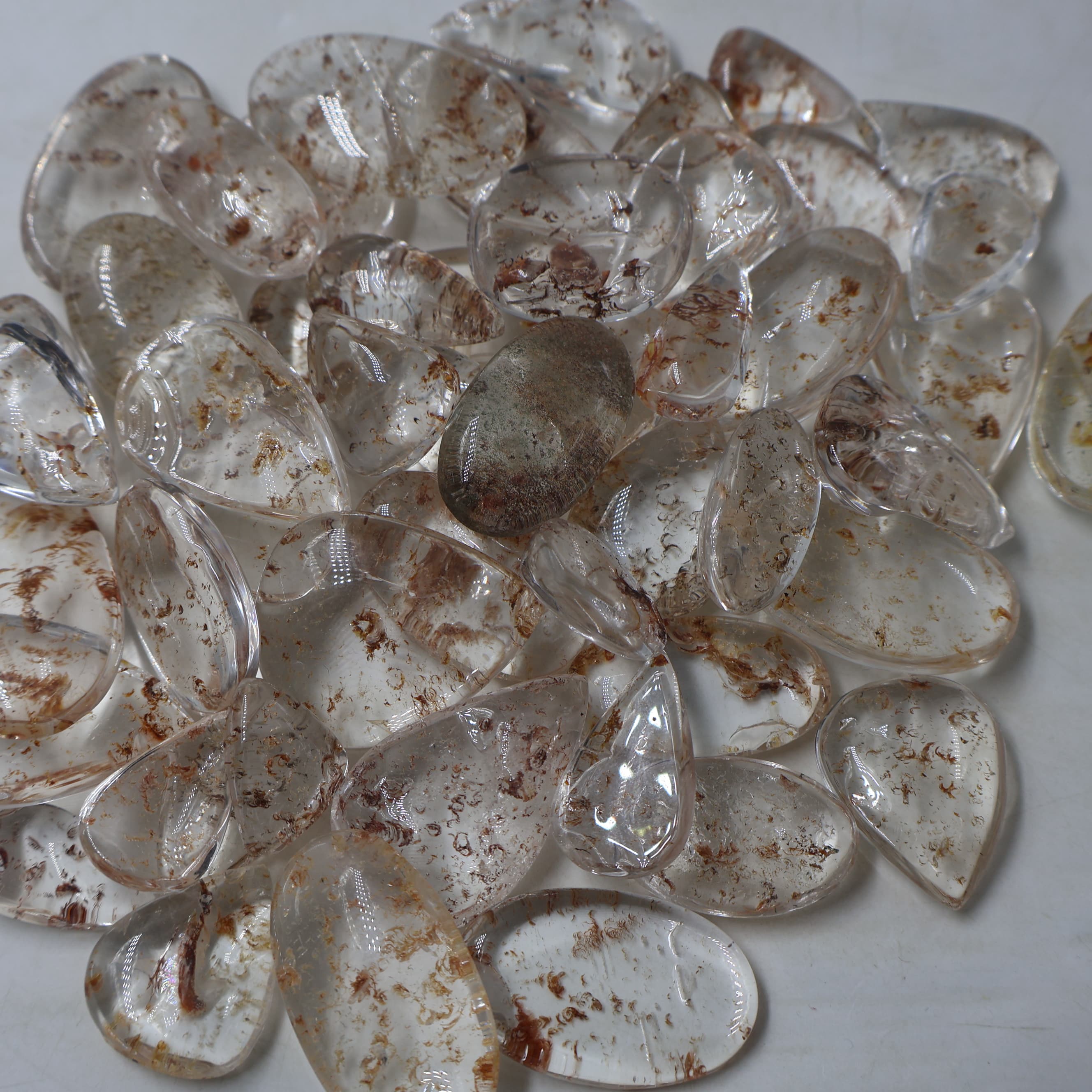 Natural Garden Quartz Mix Shape -Size Gemstone (Cabochon ) Garden Quartz