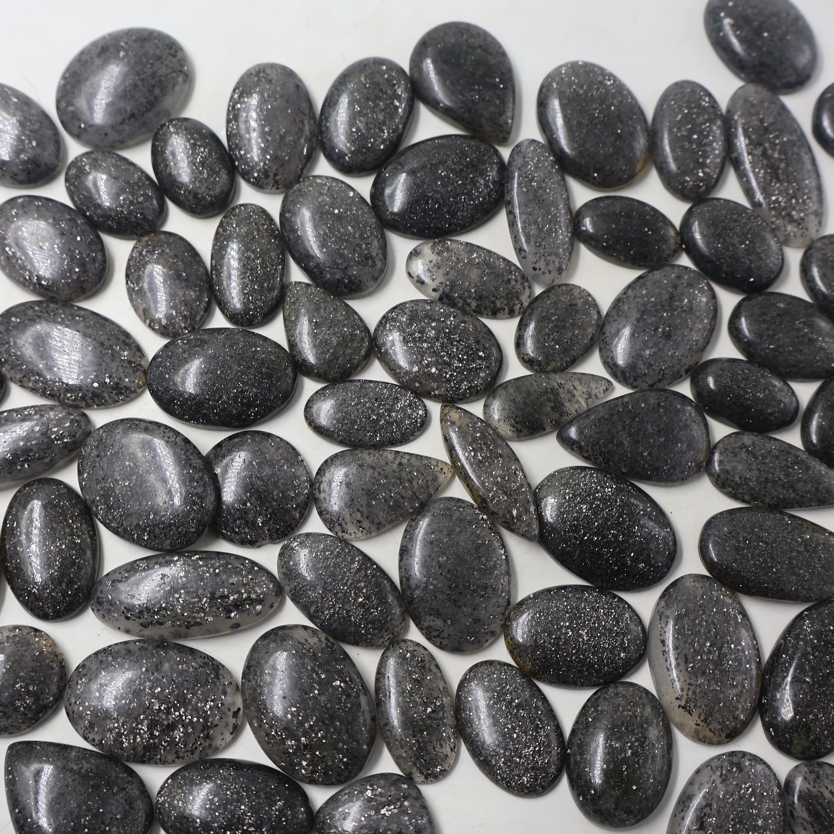 Natural Black Sunstone  Mix Shape -Size Gemstone (Cabochon ) Black Sunstone