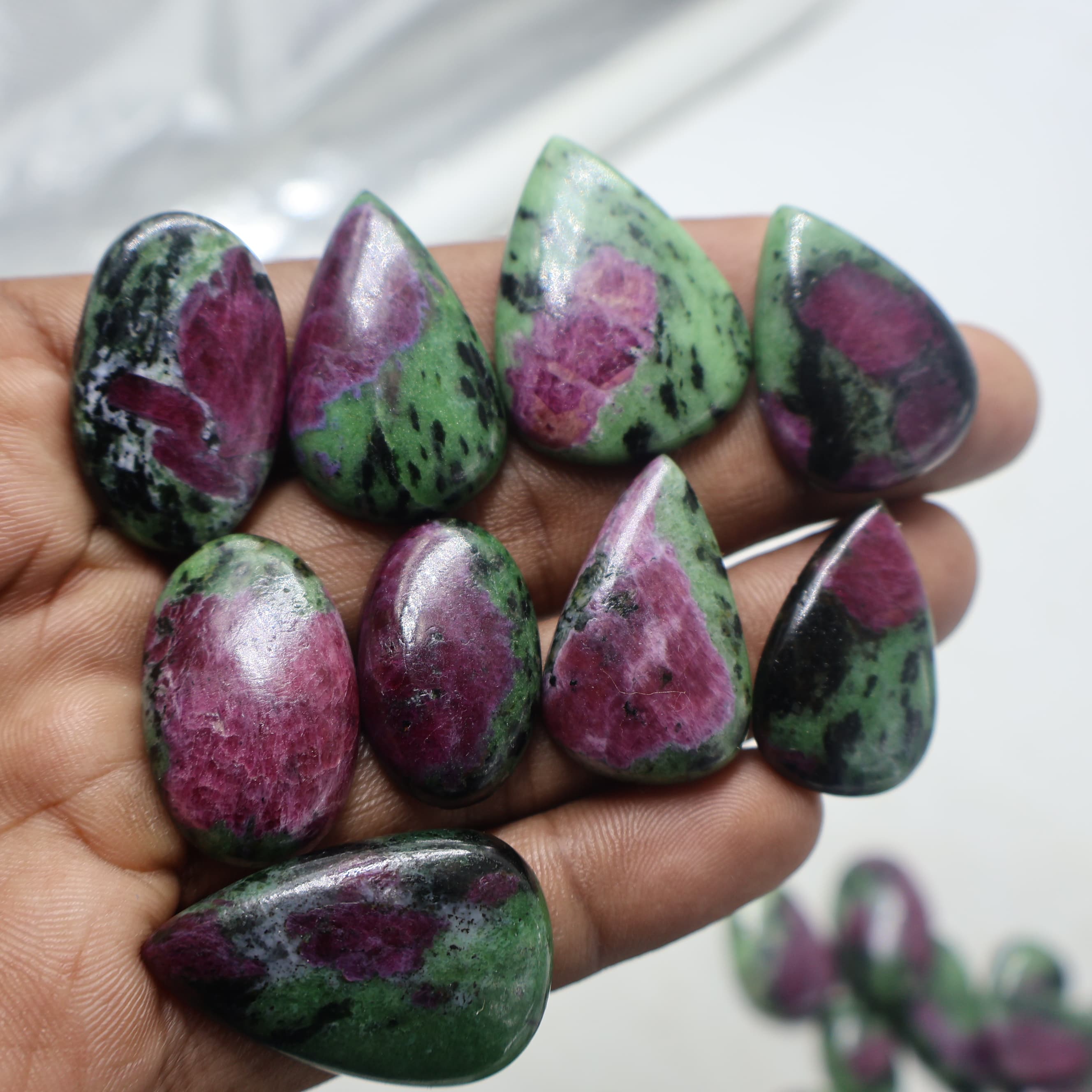 Natural Ruby Zoisite Mix Shape -Size Gemstone (Cabochon ) Ruby Zoisite 