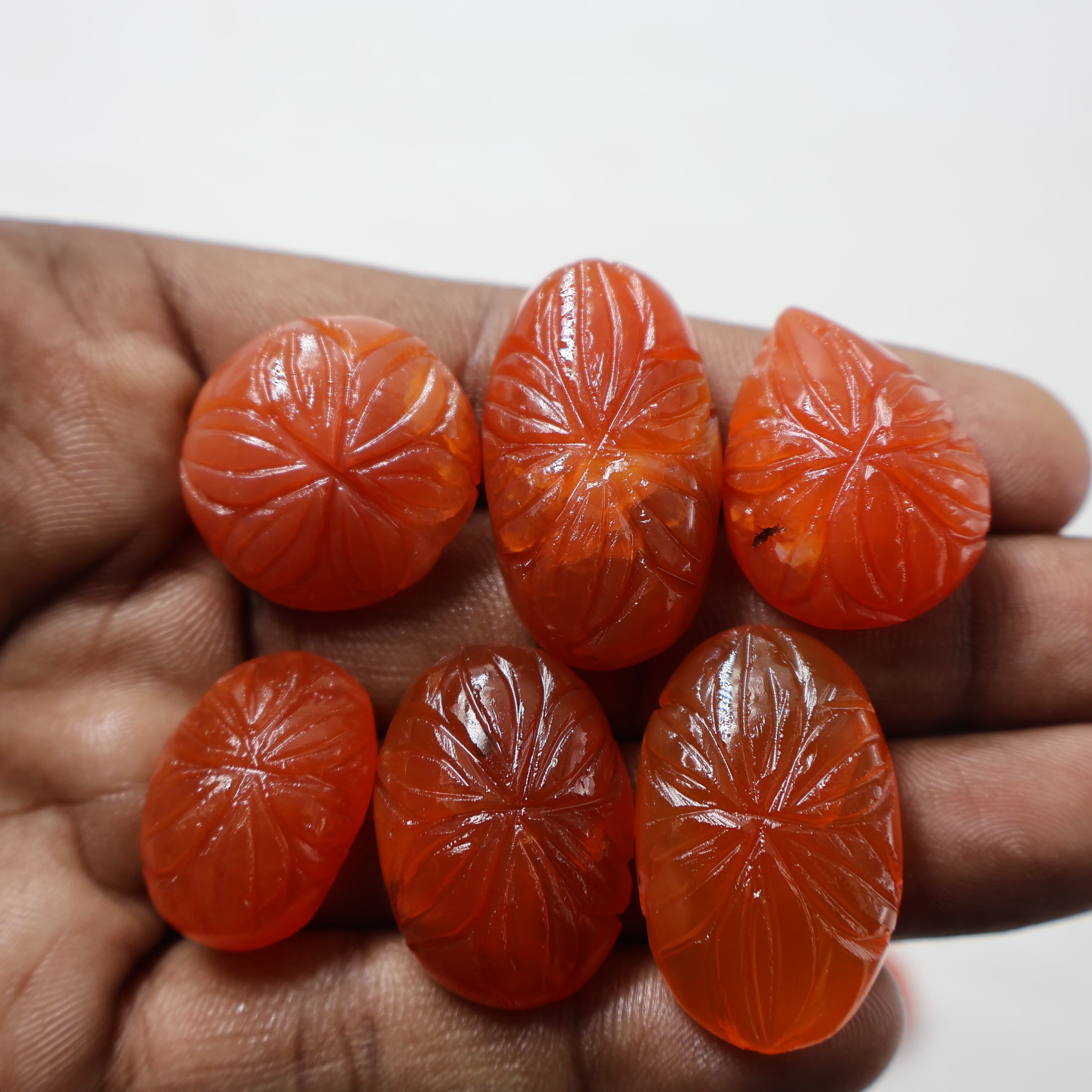 Natural Carnelian Carving Mix Shape -Size Gemstone (Cabochon ) Carnelian 