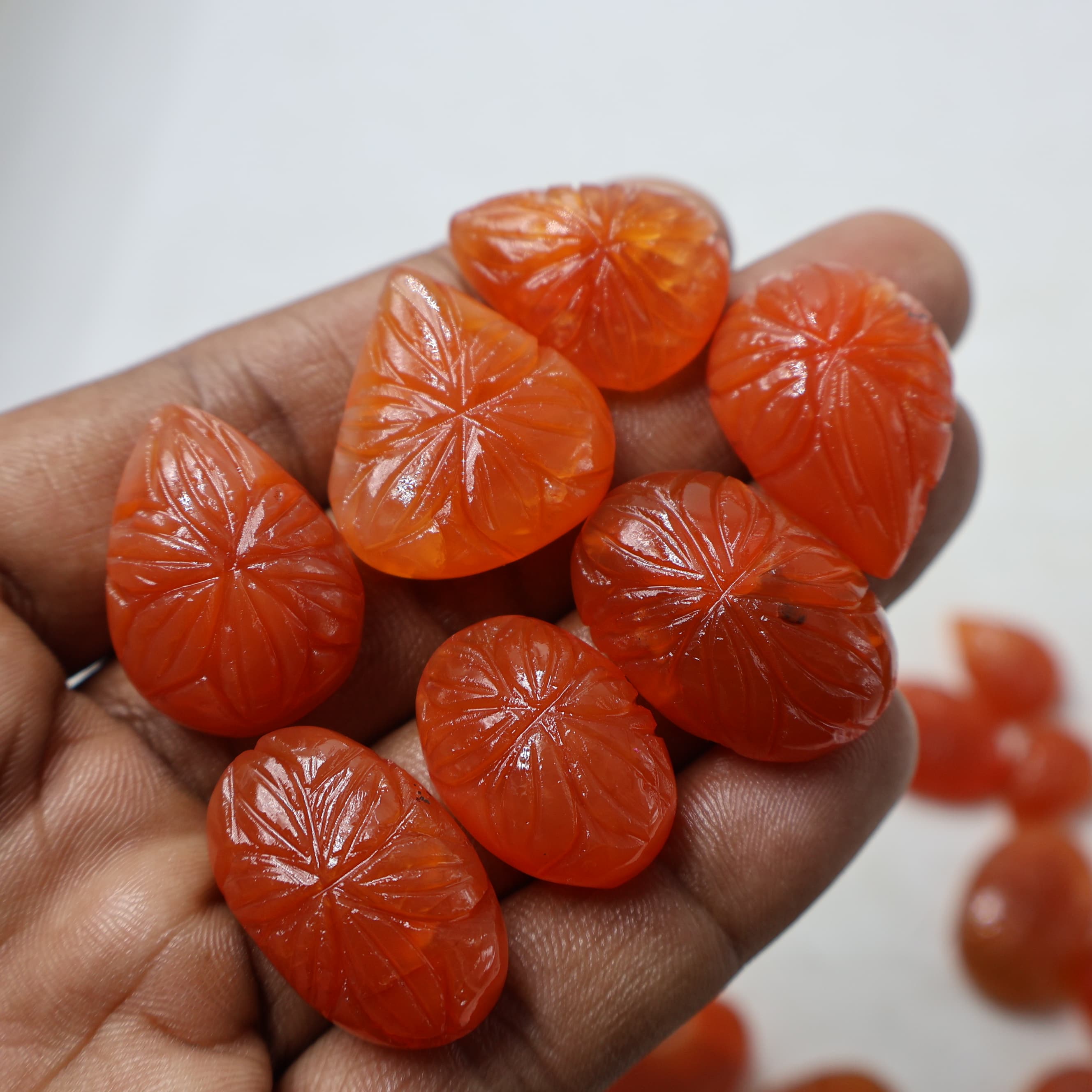 Natural Carnelian Carving Mix Shape -Size Gemstone (Cabochon ) Carnelian 
