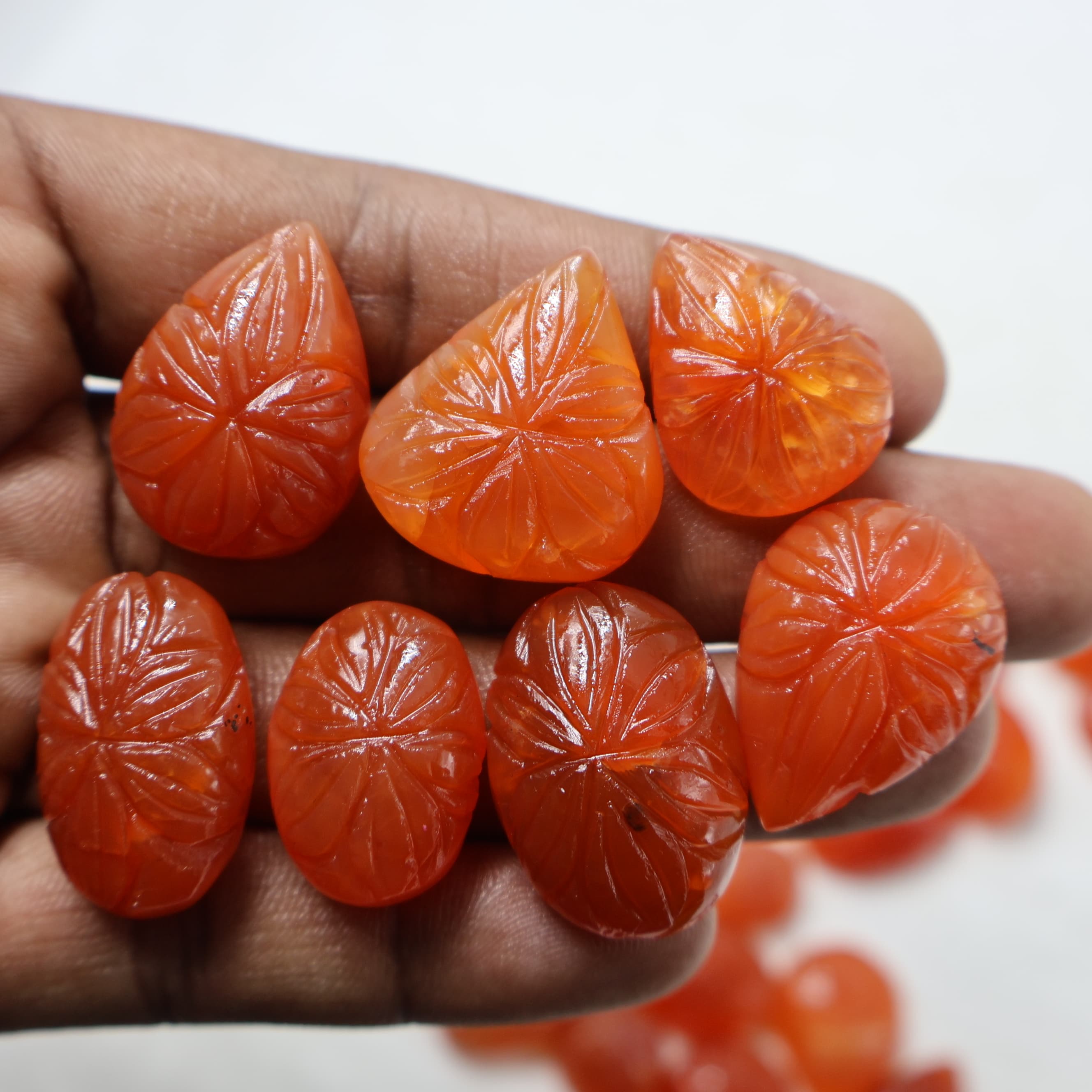 Natural Carnelian Carving Mix Shape -Size Gemstone (Cabochon ) Carnelian 