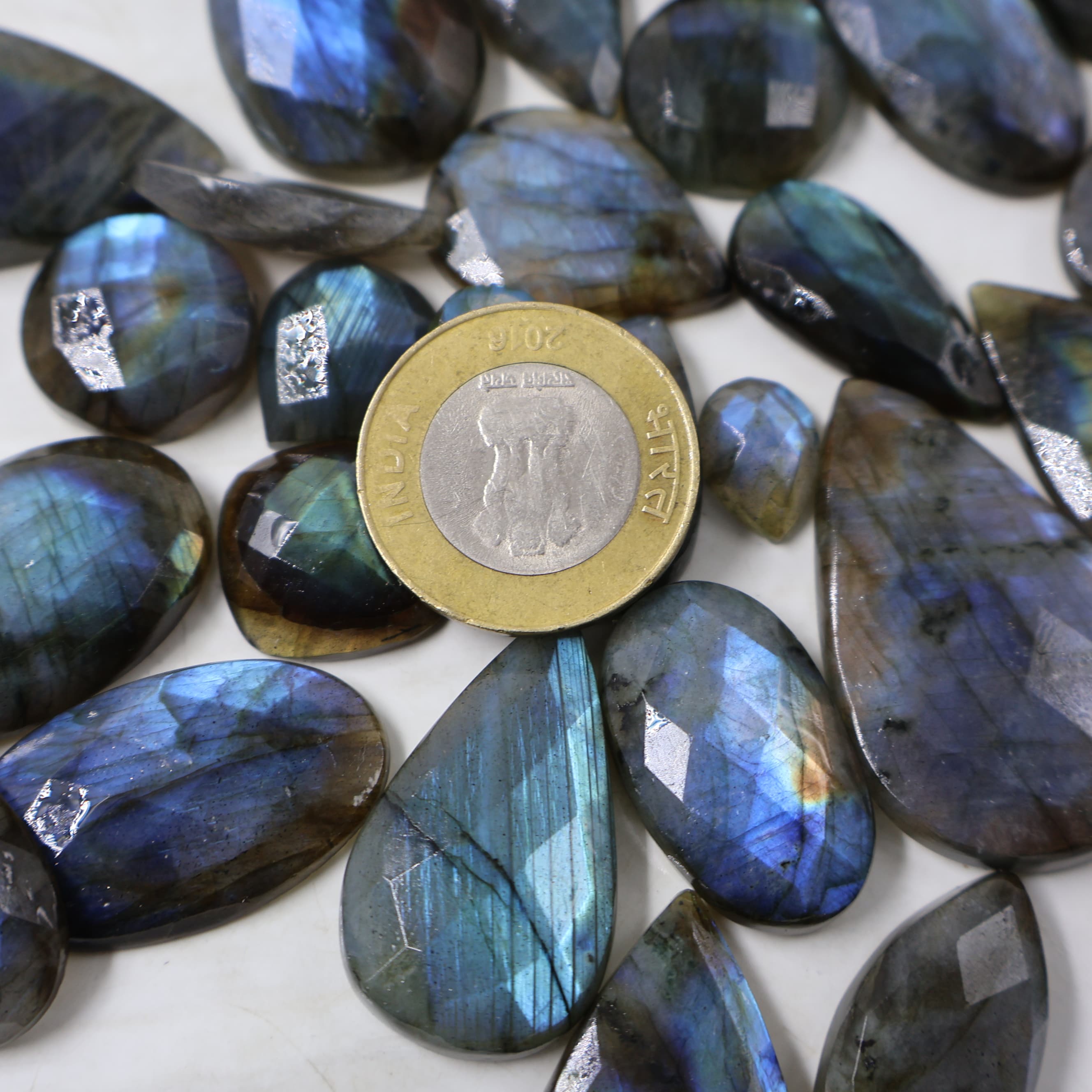 Natural Labraodrite Cut Mix Shape -Size Gemstone (Cabochon ) Labraodrite 