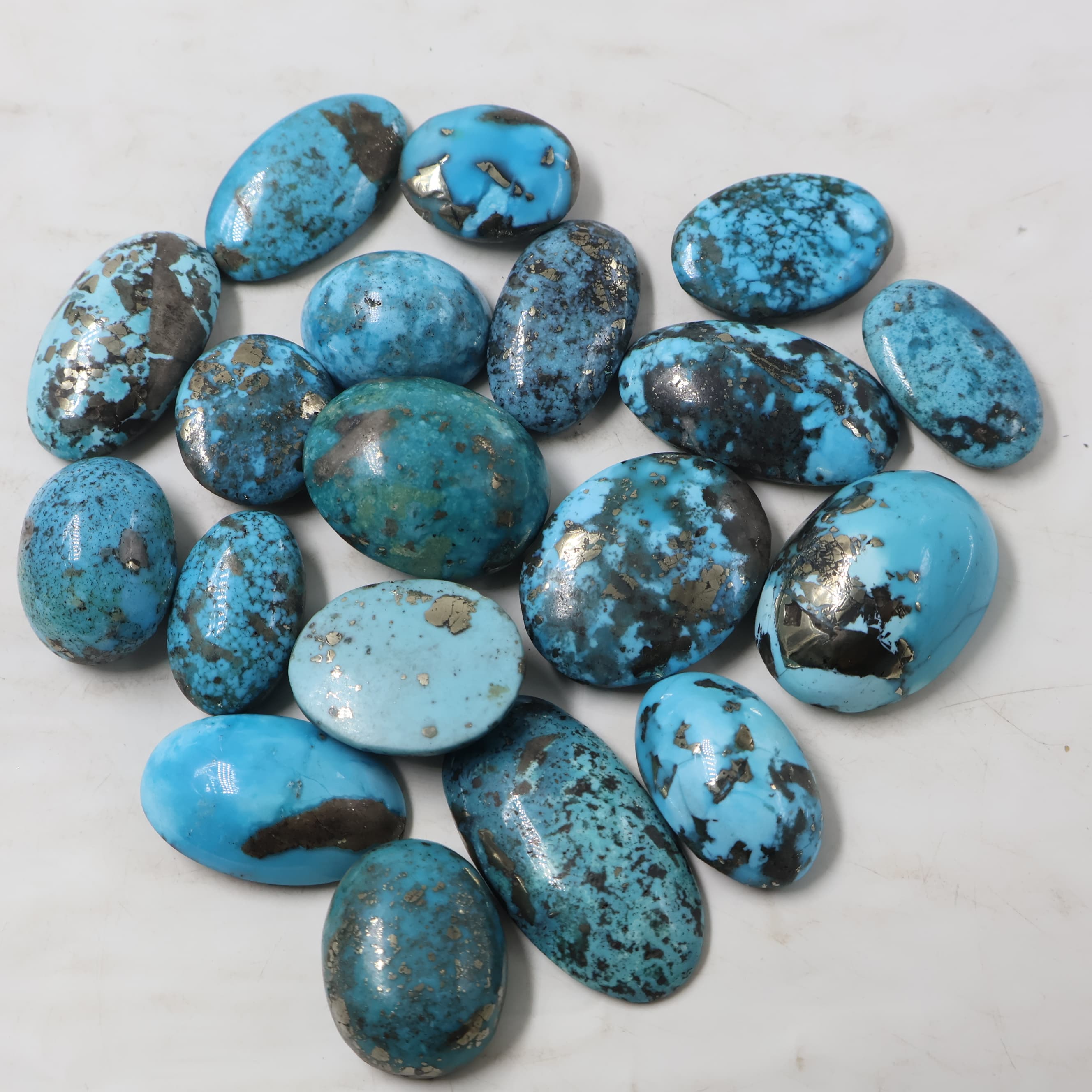 Natural Irani Firoza Mix Shape -Size Gemstone (Cabochon )  Irani Firoza 