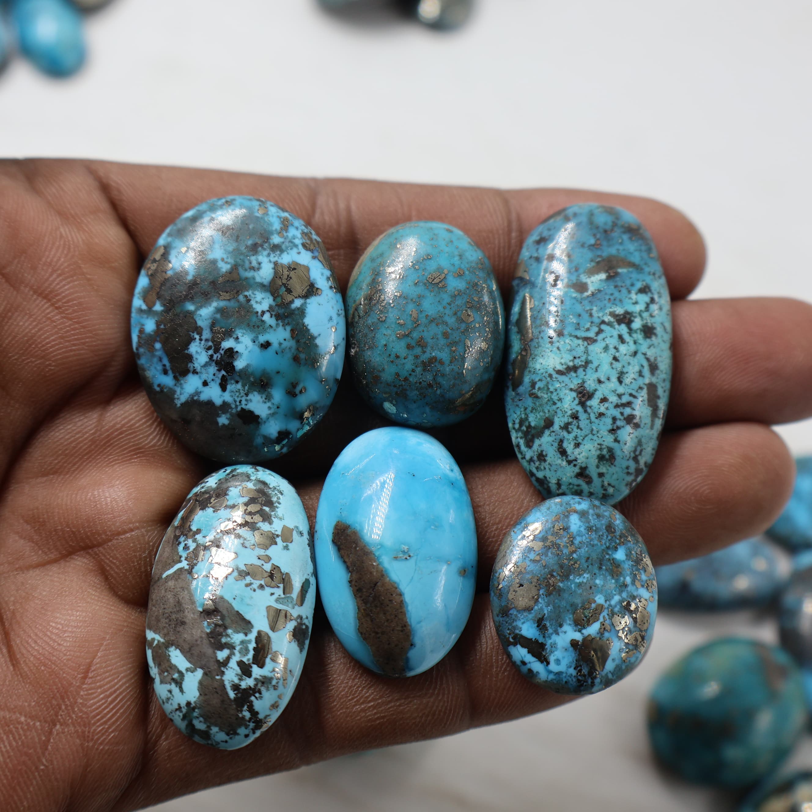 Natural Irani Firoza Mix Shape -Size Gemstone (Cabochon )  Irani Firoza 