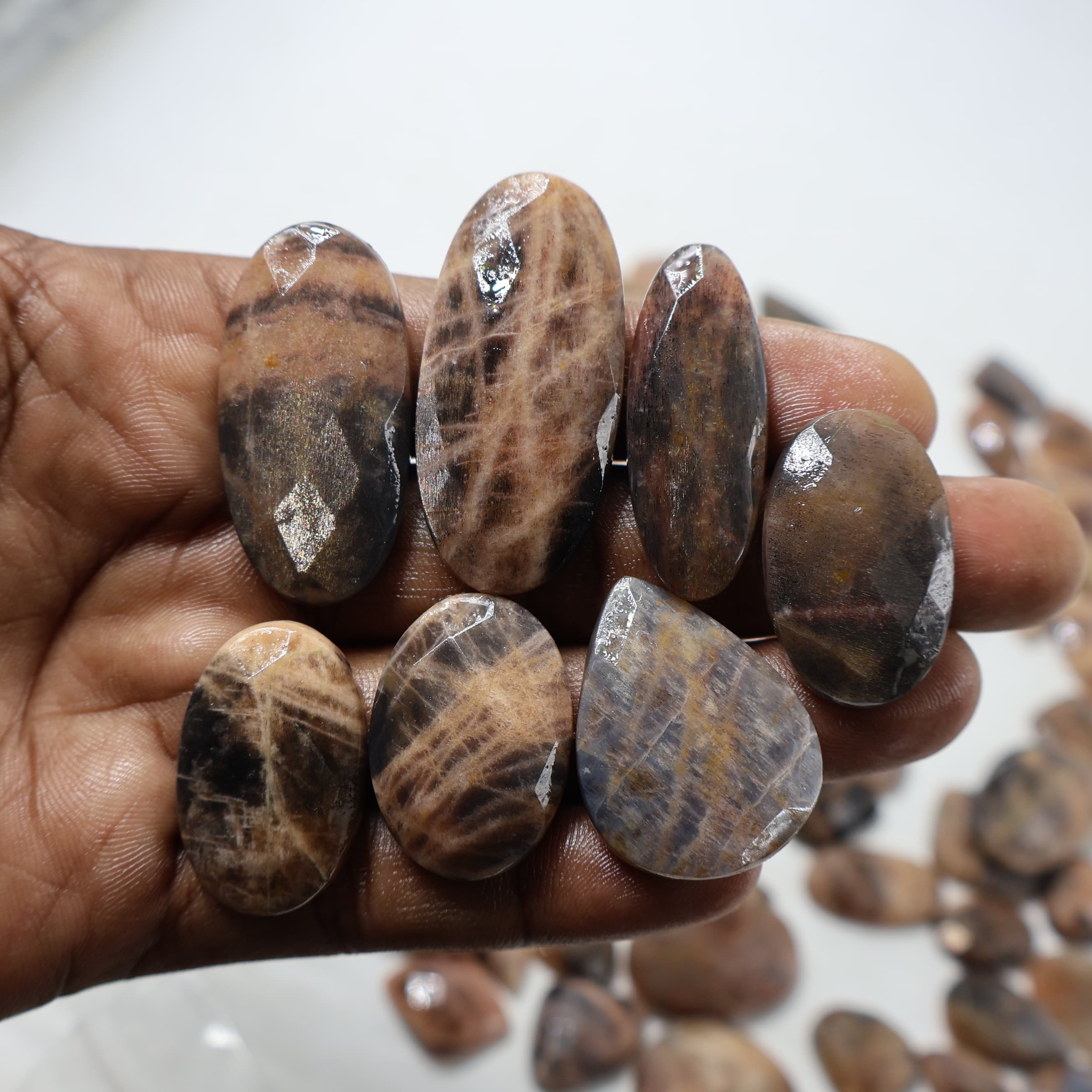 Natural Moonstone Cut Mix Shape -Size Gemstone (Cabochon ) Moonstone 
