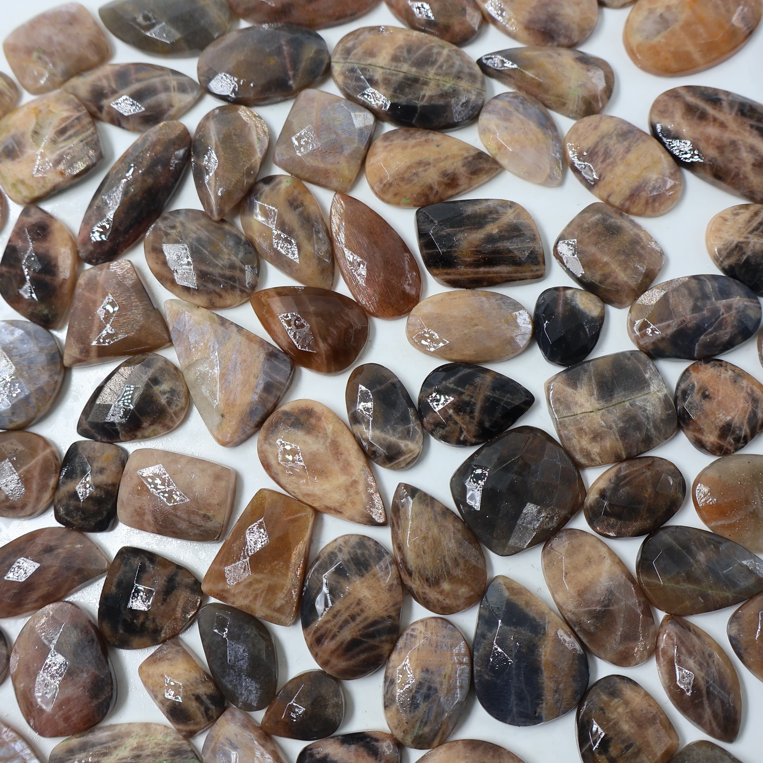 Natural Moonstone Cut Mix Shape -Size Gemstone (Cabochon ) Moonstone 