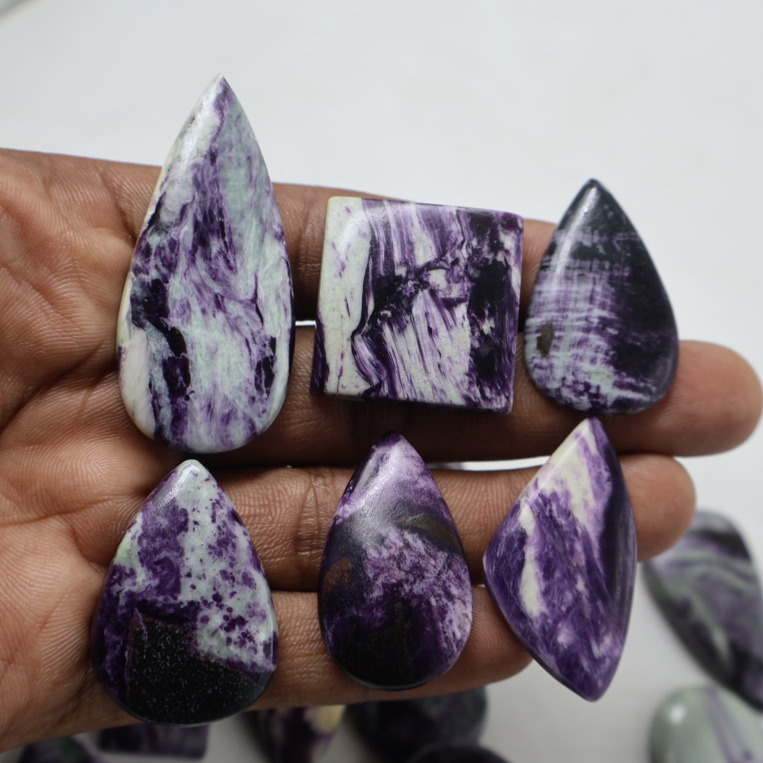 Natural Kammererite Mix Shape -Size Gemstone (Cabochon ) Kammererite