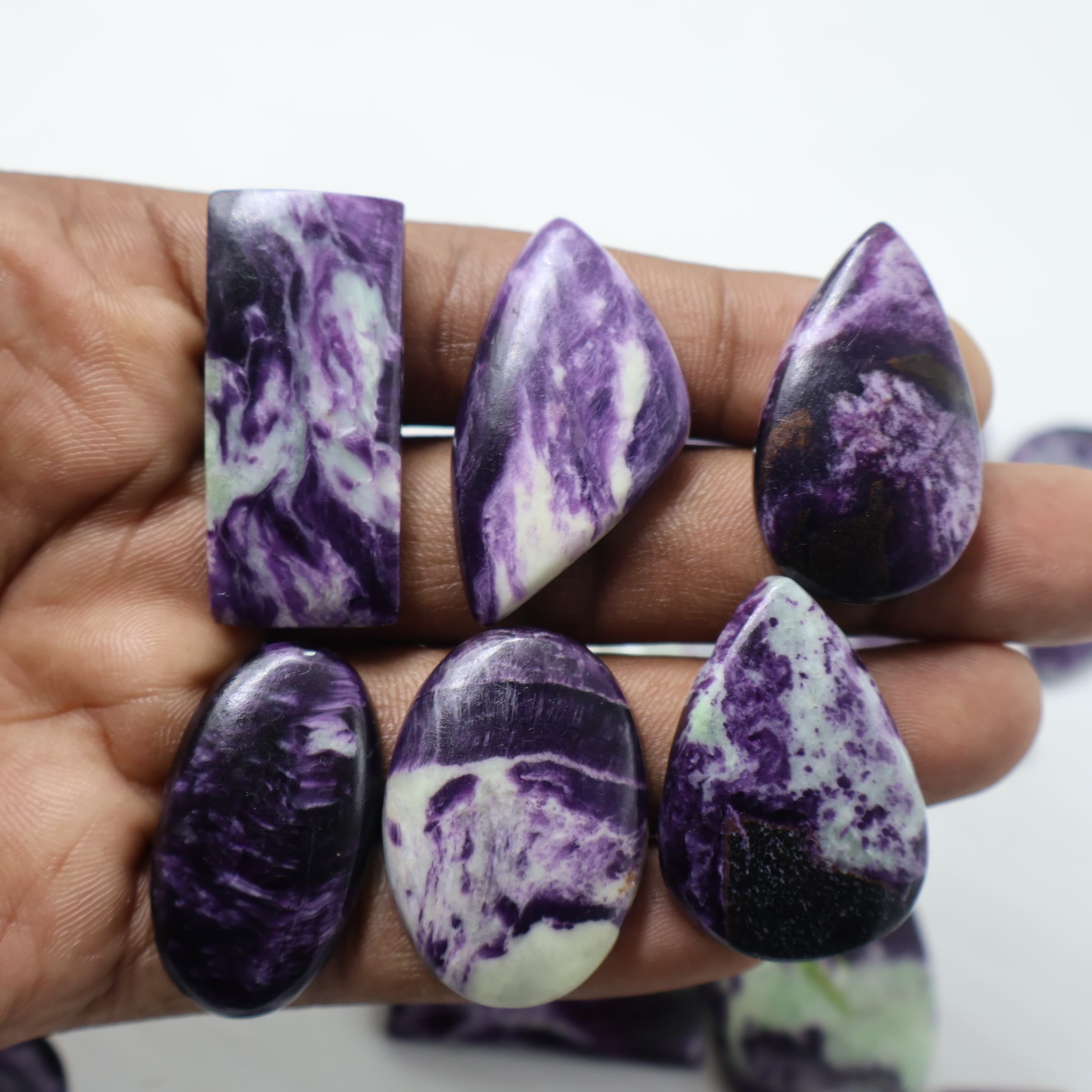 Natural Kammererite Mix Shape -Size Gemstone (Cabochon ) Kammererite