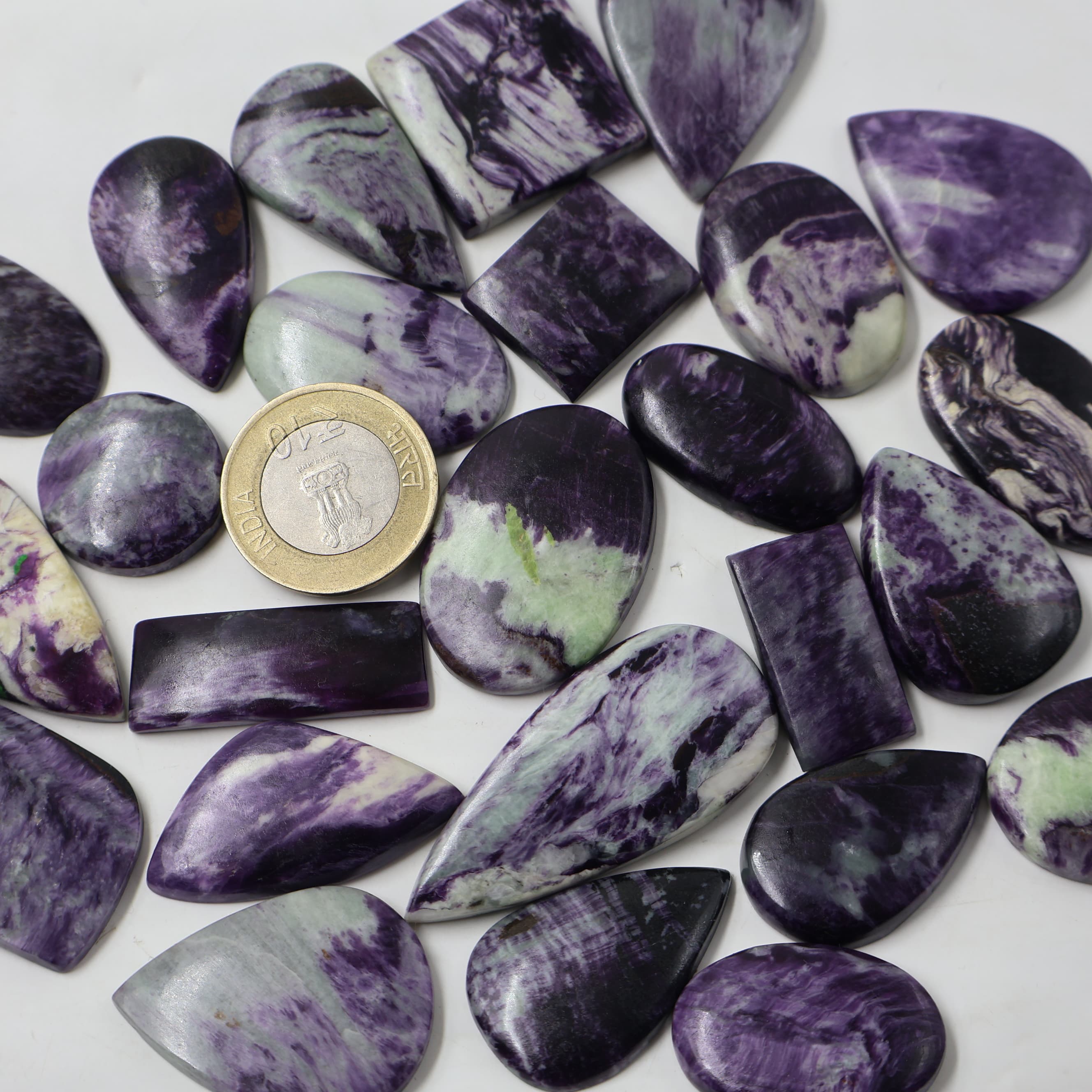 Natural Kammererite Mix Shape -Size Gemstone (Cabochon ) Kammererite